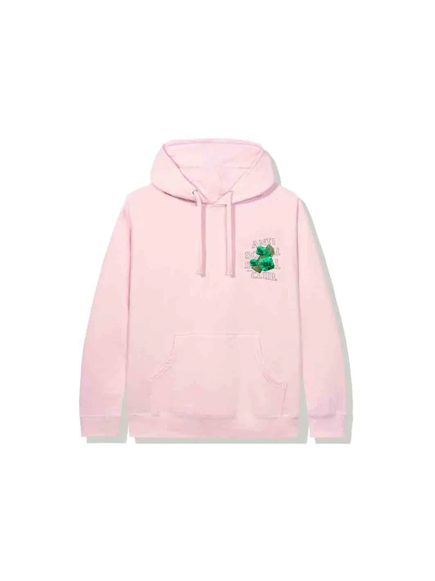 Мужской худи с принтом Hoodie Anti Social Social Club — изображение 2 из 3, розовый