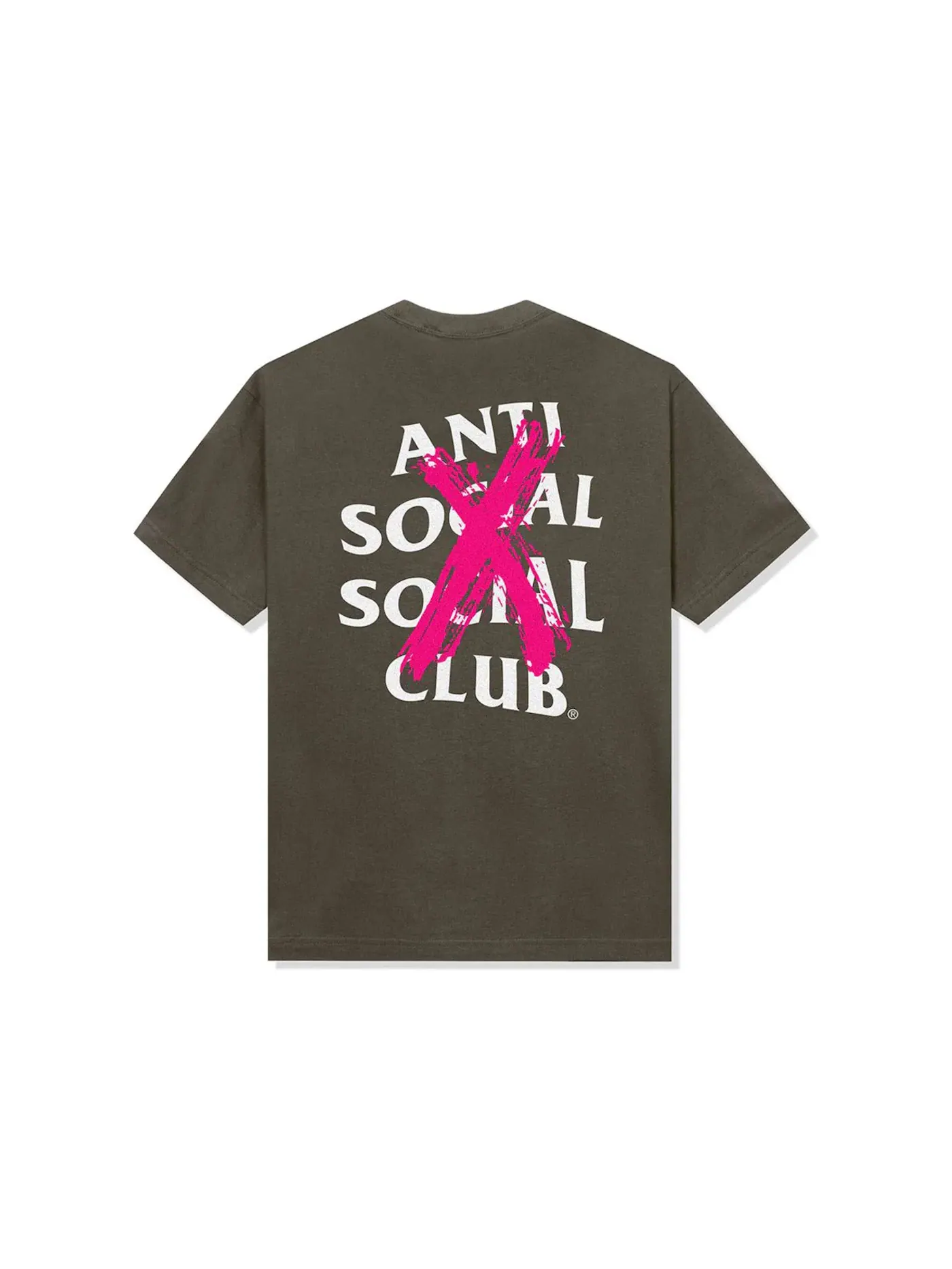 Мужская футболка с принтом Anti Social Social Club Tee — изображение 1 из 2, коричневый