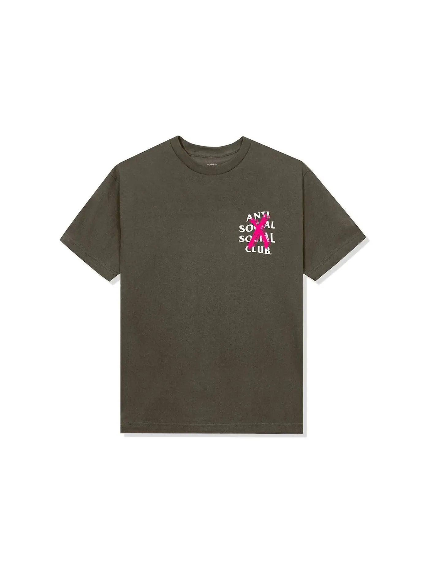 Мужская футболка с принтом Anti Social Social Club Tee — изображение 2 из 2, коричневый