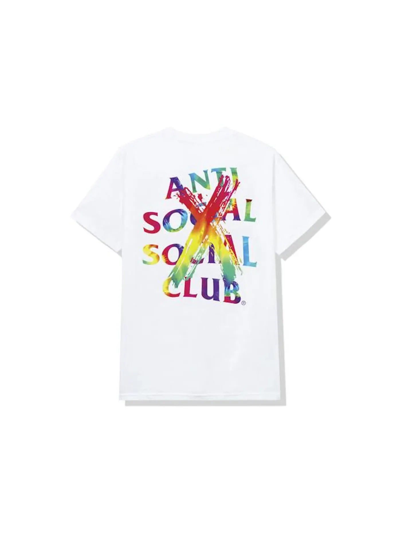 Мужская футболка с принтом Cancelled Rainbow Tee Anti Social Social Club — изображение 1 из 2, белый