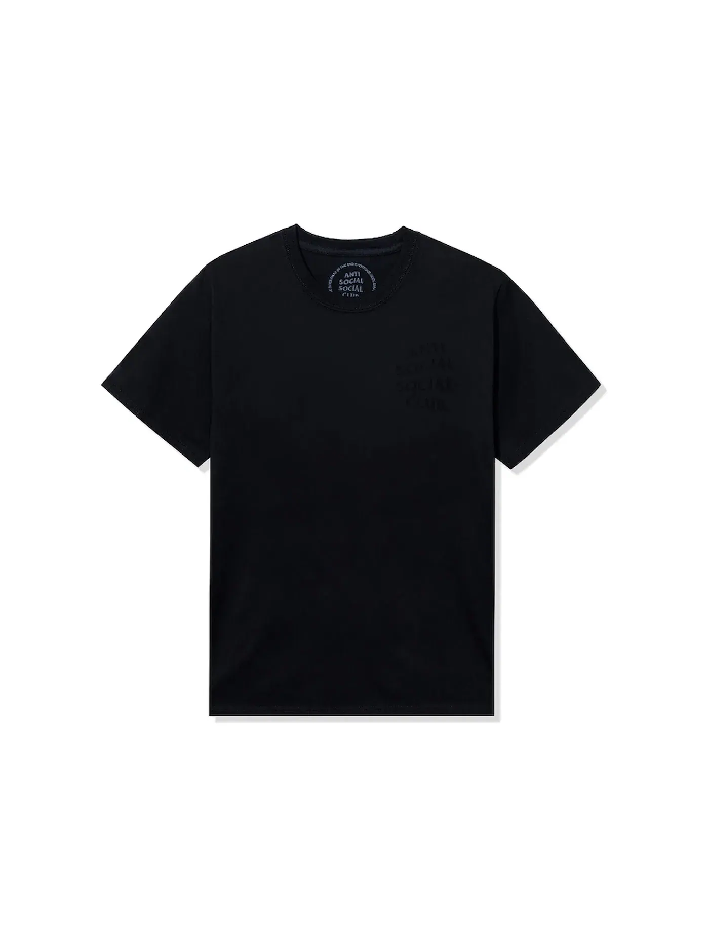 Мужская футболка с принтом Anti Social Social Club Cancelled Tonal Tee — изображение 2 из 2, черный