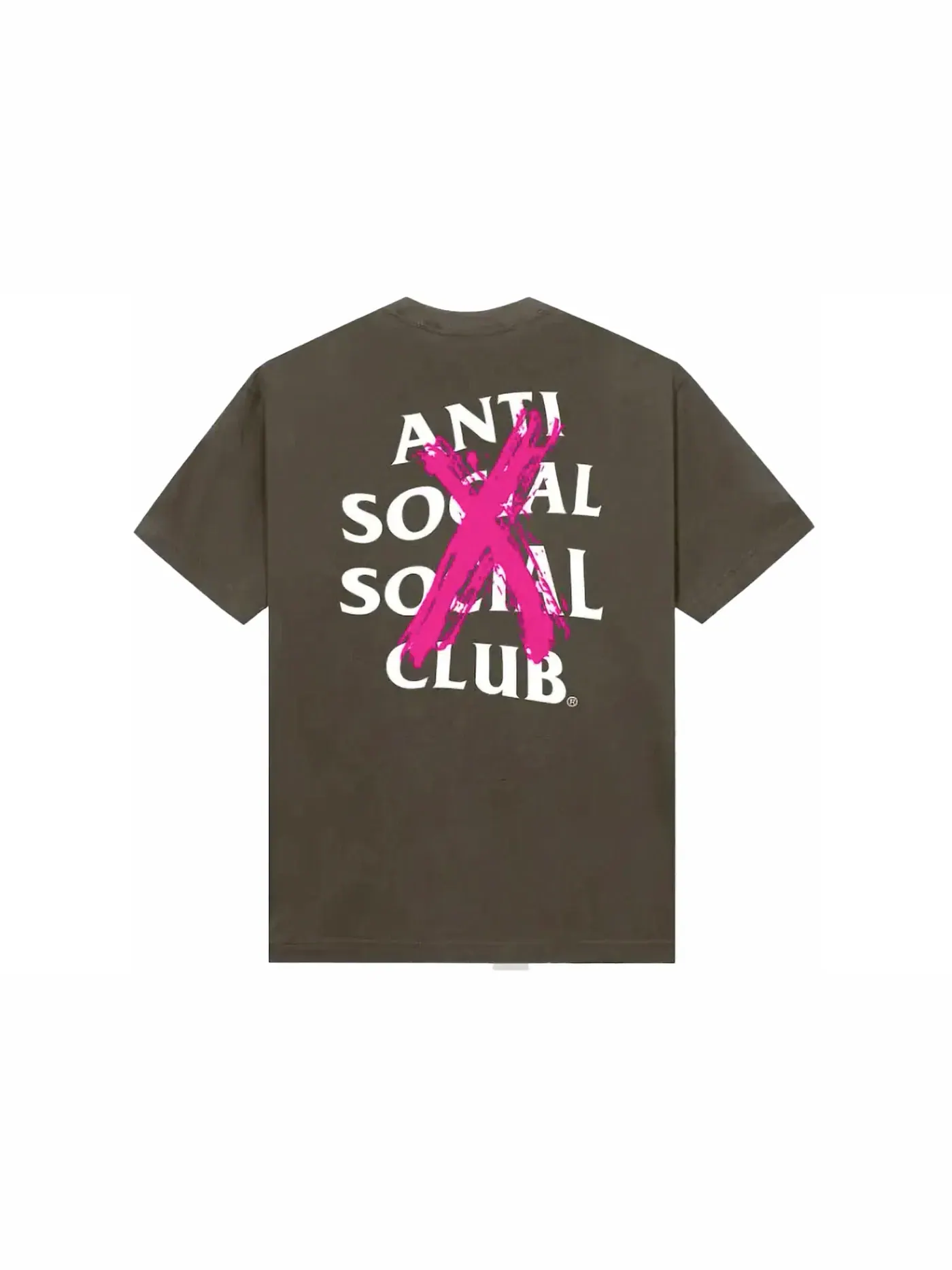 Мужская футболка с принтом Tee Anti Social Social Club — изображение 1 из 2, коричневый