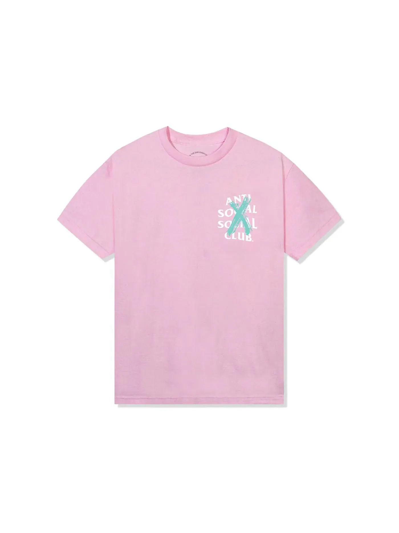 Мужская футболка с принтом Anti Social Social Club Tee — изображение 2 из 2, розовый