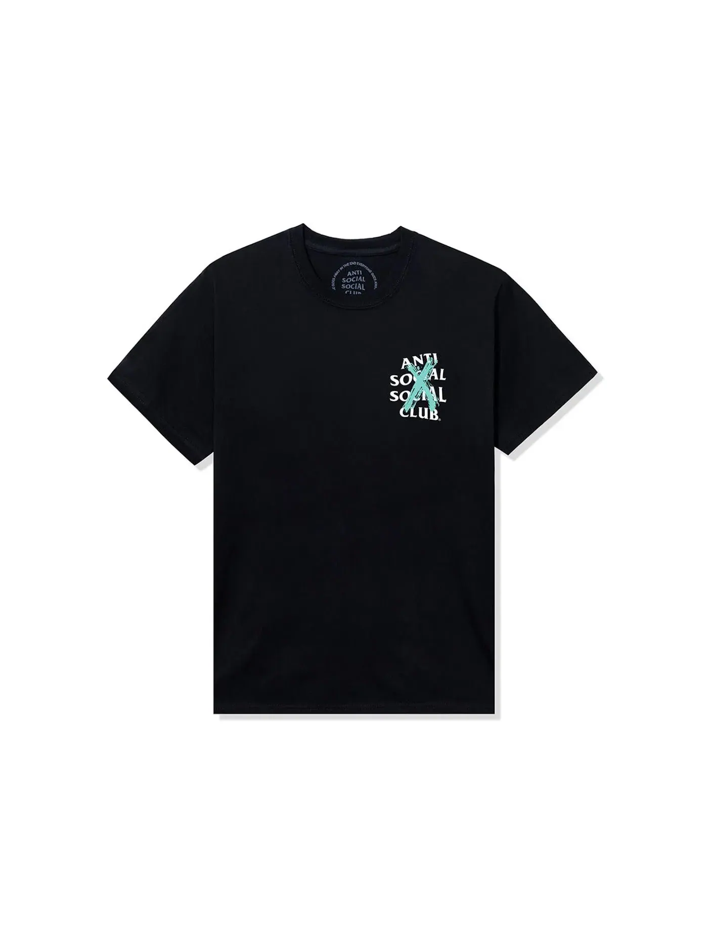 Мужская футболка с принтом Anti Social Social Club Tee — изображение 2 из 2, черный