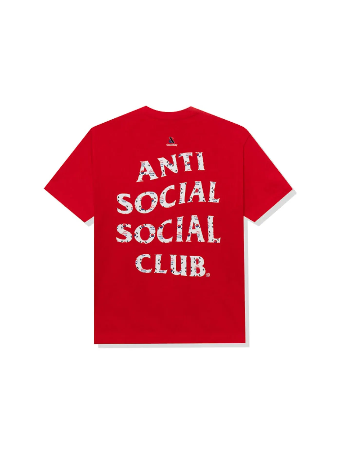 Мужская футболка с принтом Case Study Flag Anti Social Social Club — изображение 1 из 2, красный