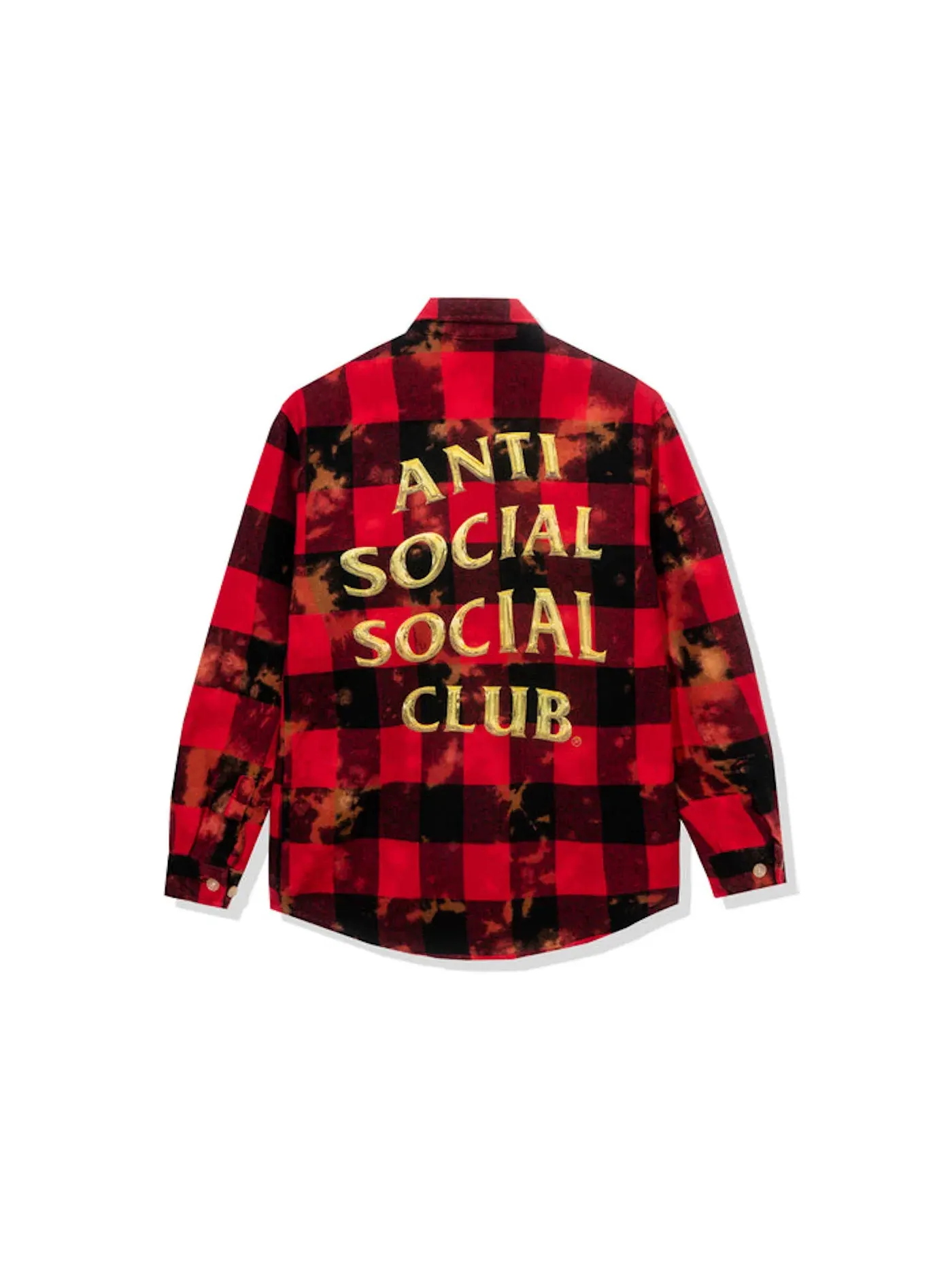 Мужская рубашка с принтом Flannel Anti Social Social Club — изображение 1 из 2, красный