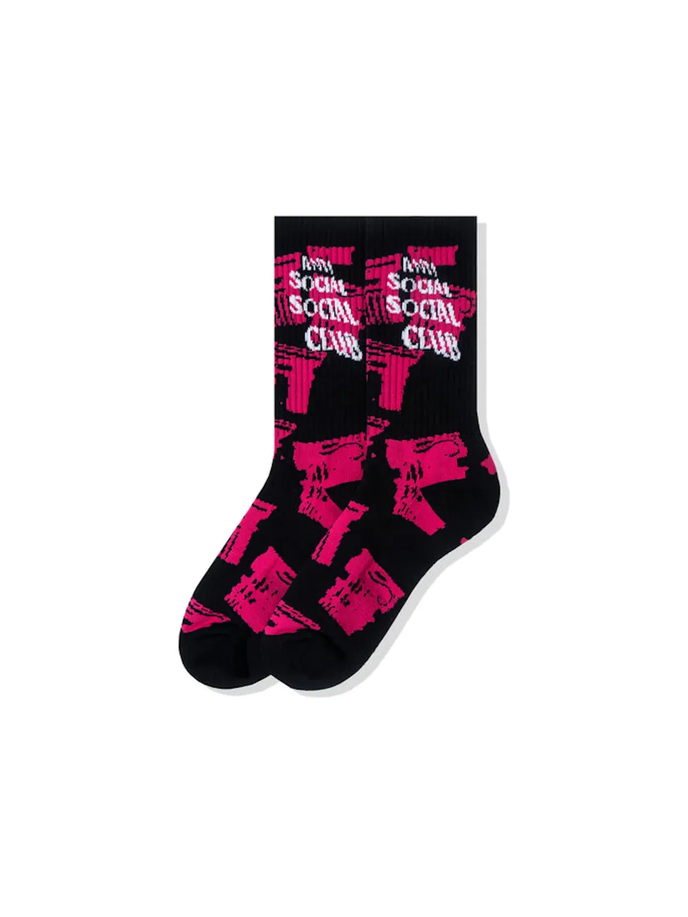 Детские носки с принтом Anti Social Social Club Socks — изображение 1 из 2, черный