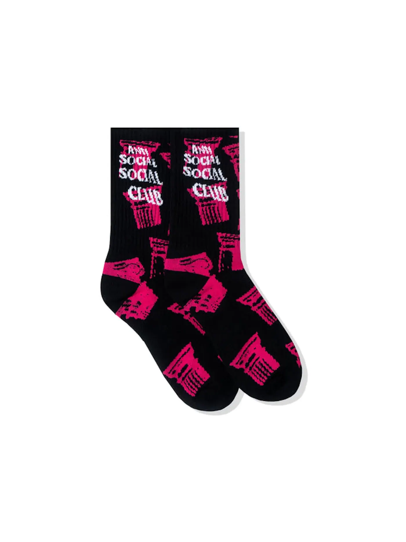 Детские носки с принтом Anti Social Social Club Socks — изображение 2 из 2, черный