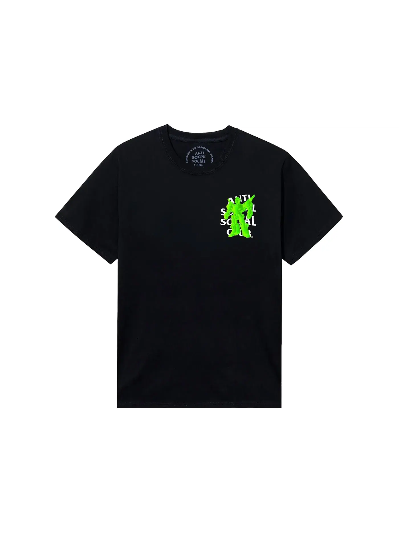 Мужская футболка с принтом Anti Social Social Club Tee — изображение 2 из 2, черный