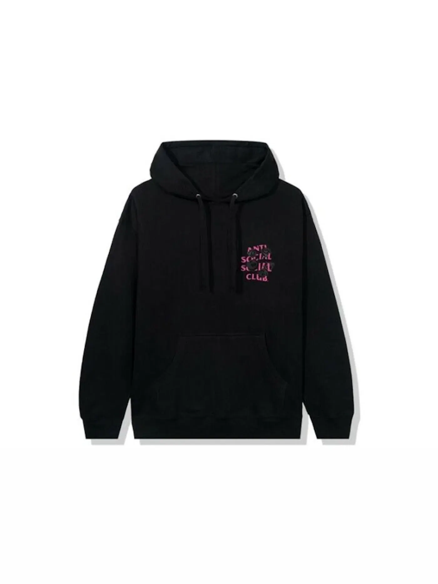 Мужское худи с принтом Anti Social Social Club Hoodie — изображение 2 из 2, черный