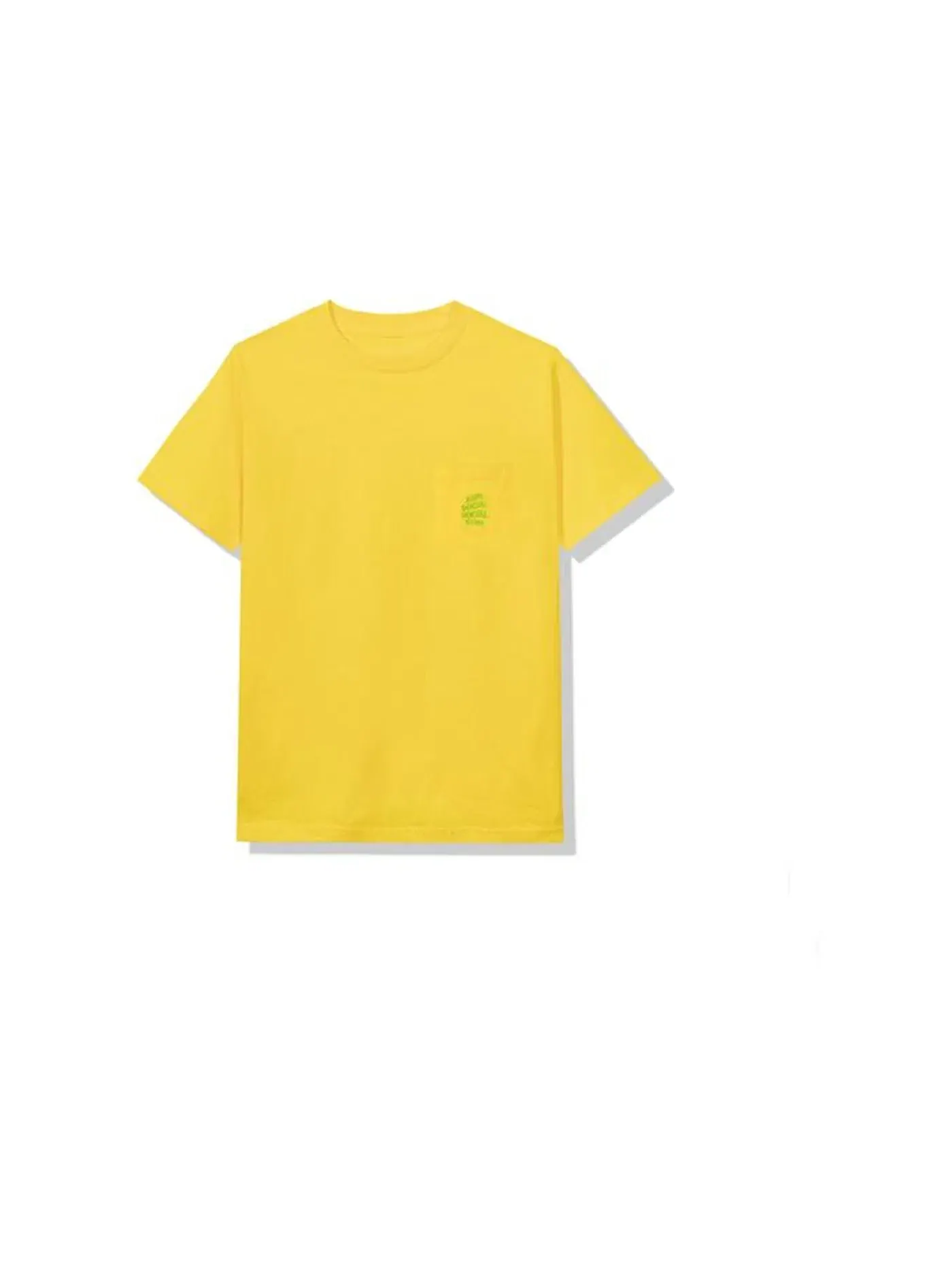 Мужская футболка с принтом Cross My Heart Tee Anti Social Social Club — изображение 1 из 1, желтый