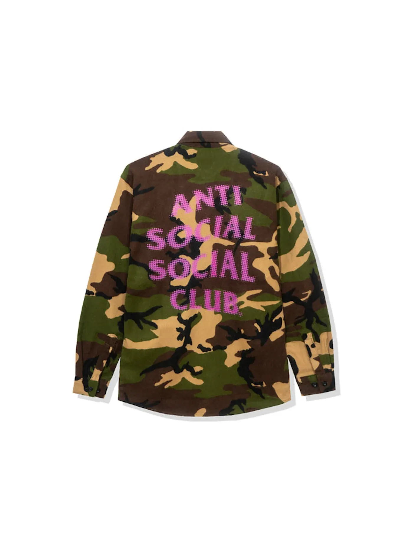 Мужская рубашка с принтом Flannel Anti Social Social Club — изображение 1 из 2, камуфляж
