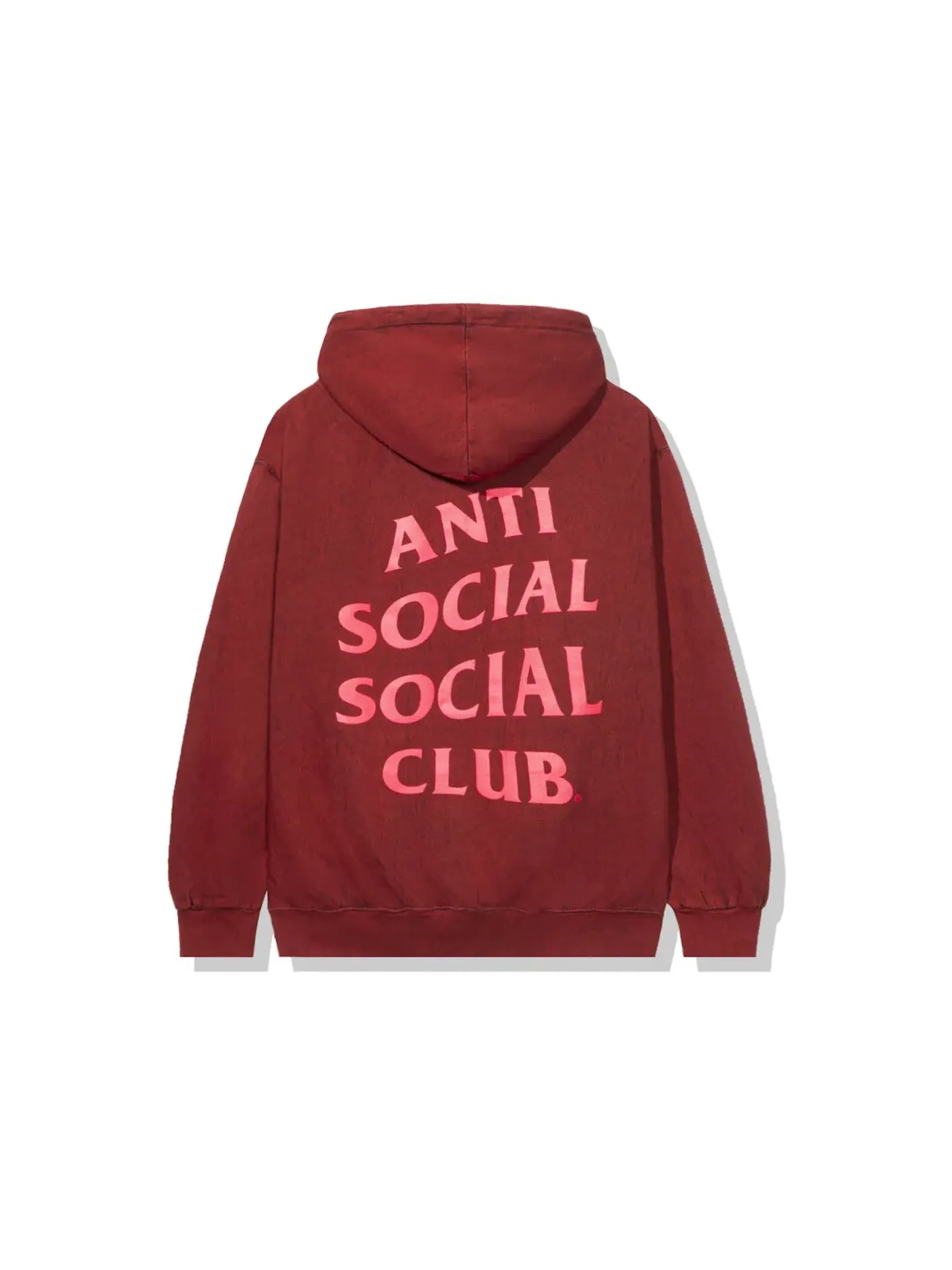 Мужской худи с принтом Anti Social Social Club Hoodie — изображение 2 из 2, красный