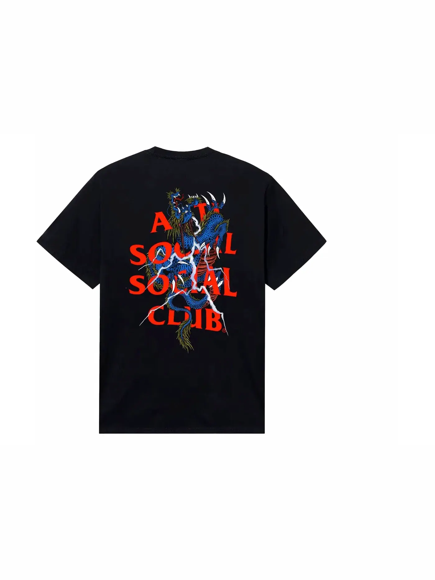 Мужская футболка с принтом Double Dragon Tee Anti Social Social Club — изображение 1 из 2, черный