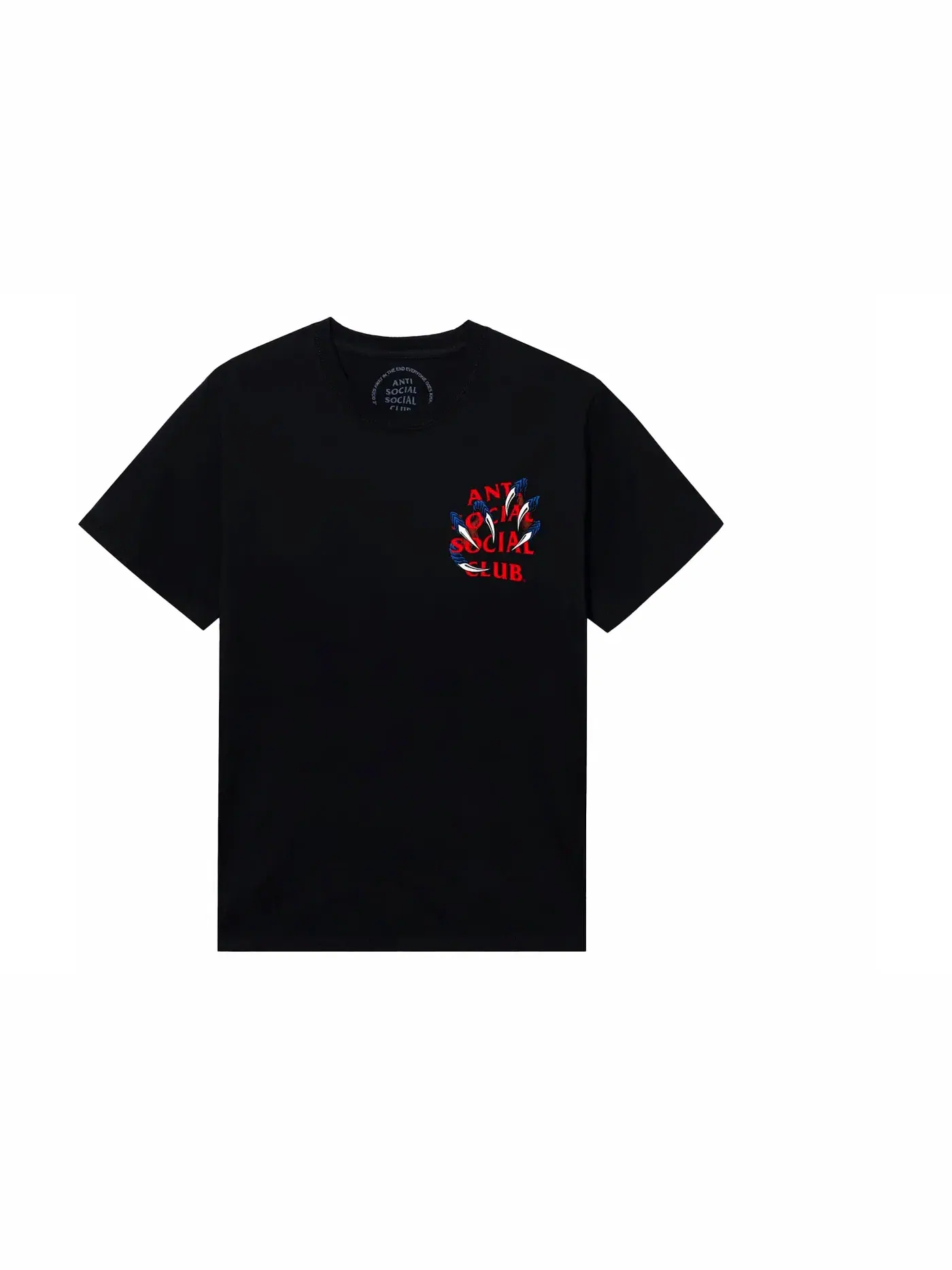 Мужская футболка с принтом Double Dragon Tee Anti Social Social Club — изображение 2 из 2, черный