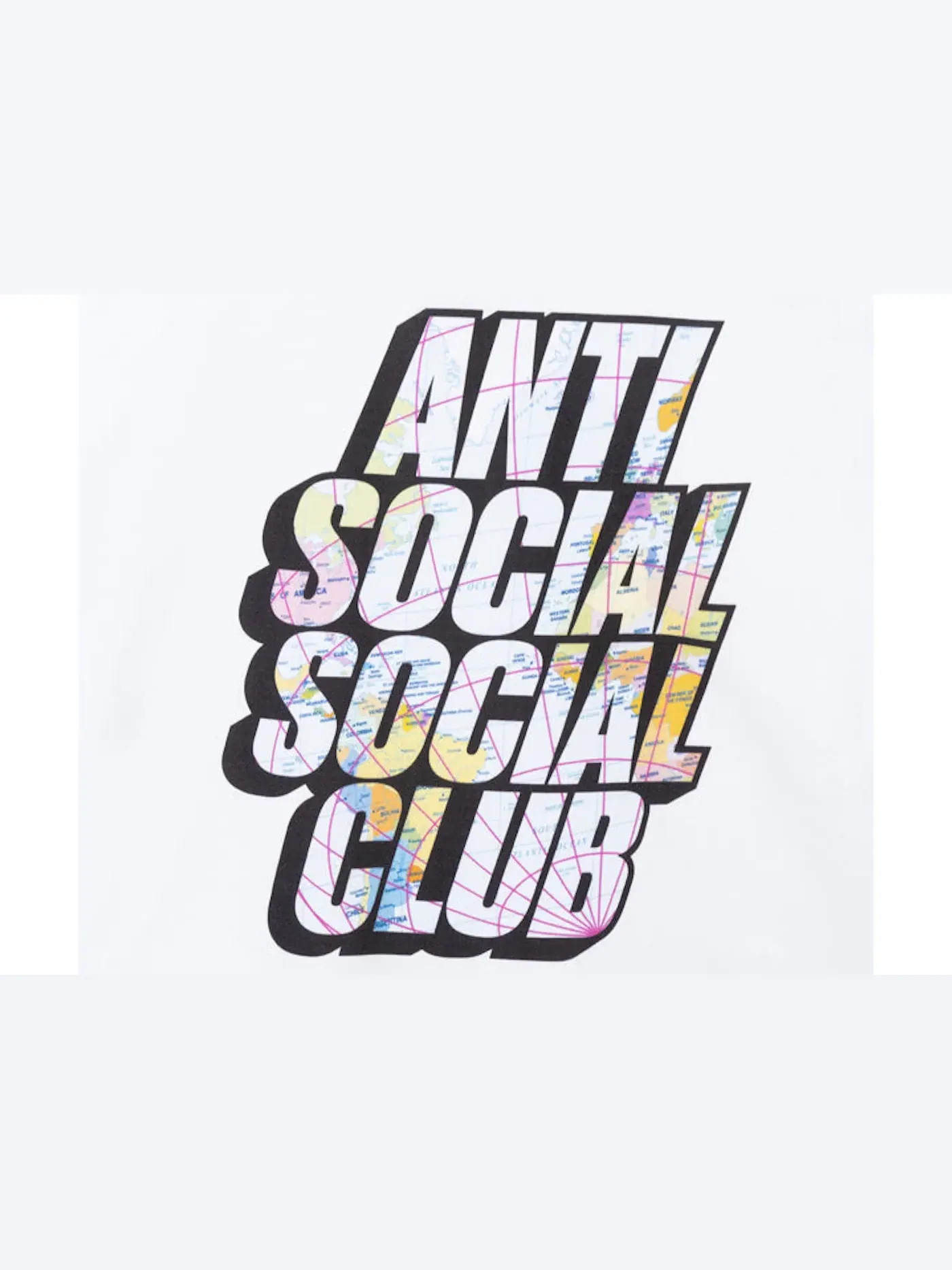 Мужской худи с принтом Anti Social Social Club Hoodie — изображение 2 из 2, белый