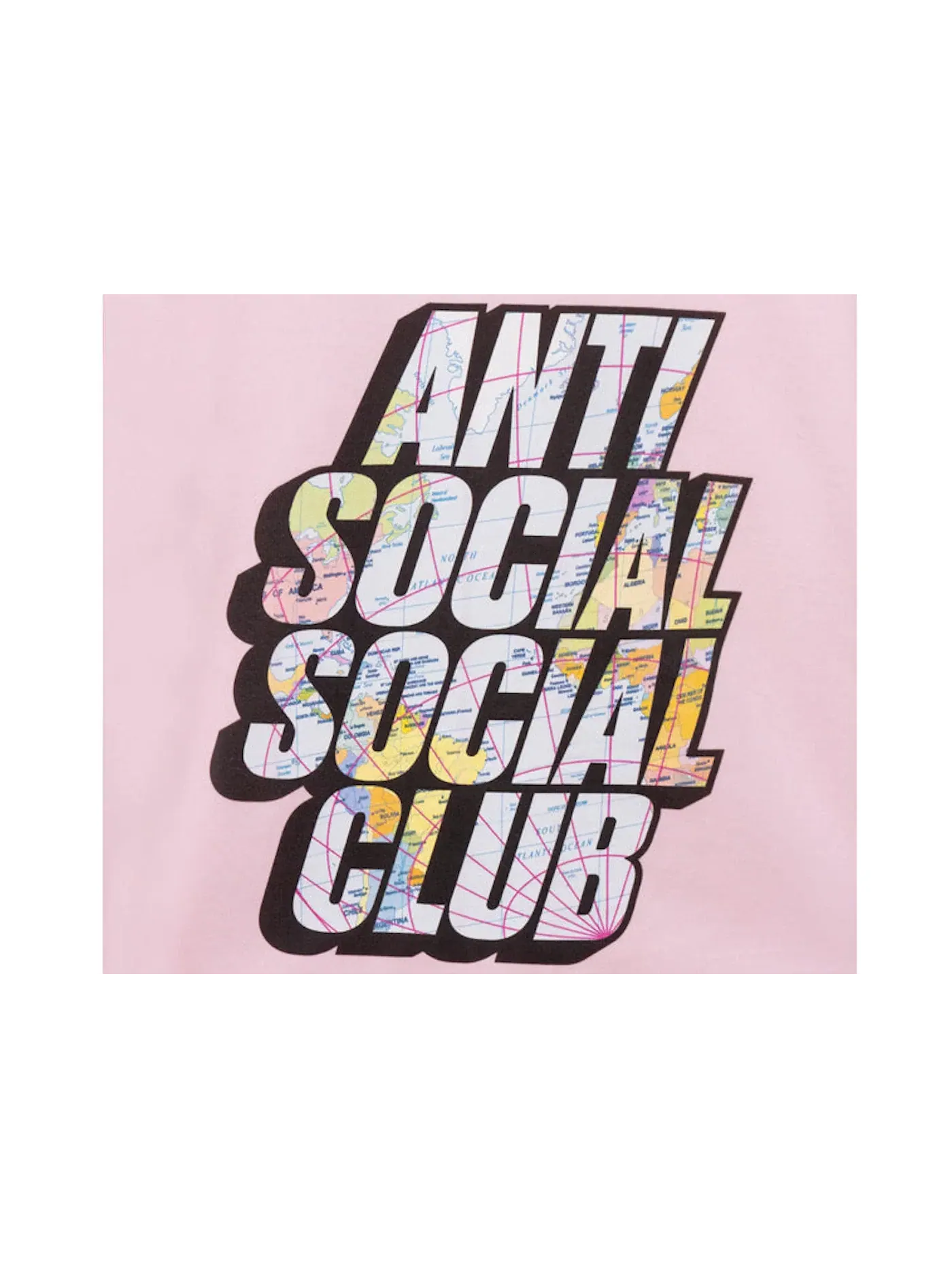 Мужской худи с принтом Drop A Pin Anti Social Social Club — изображение 2 из 2, розовый