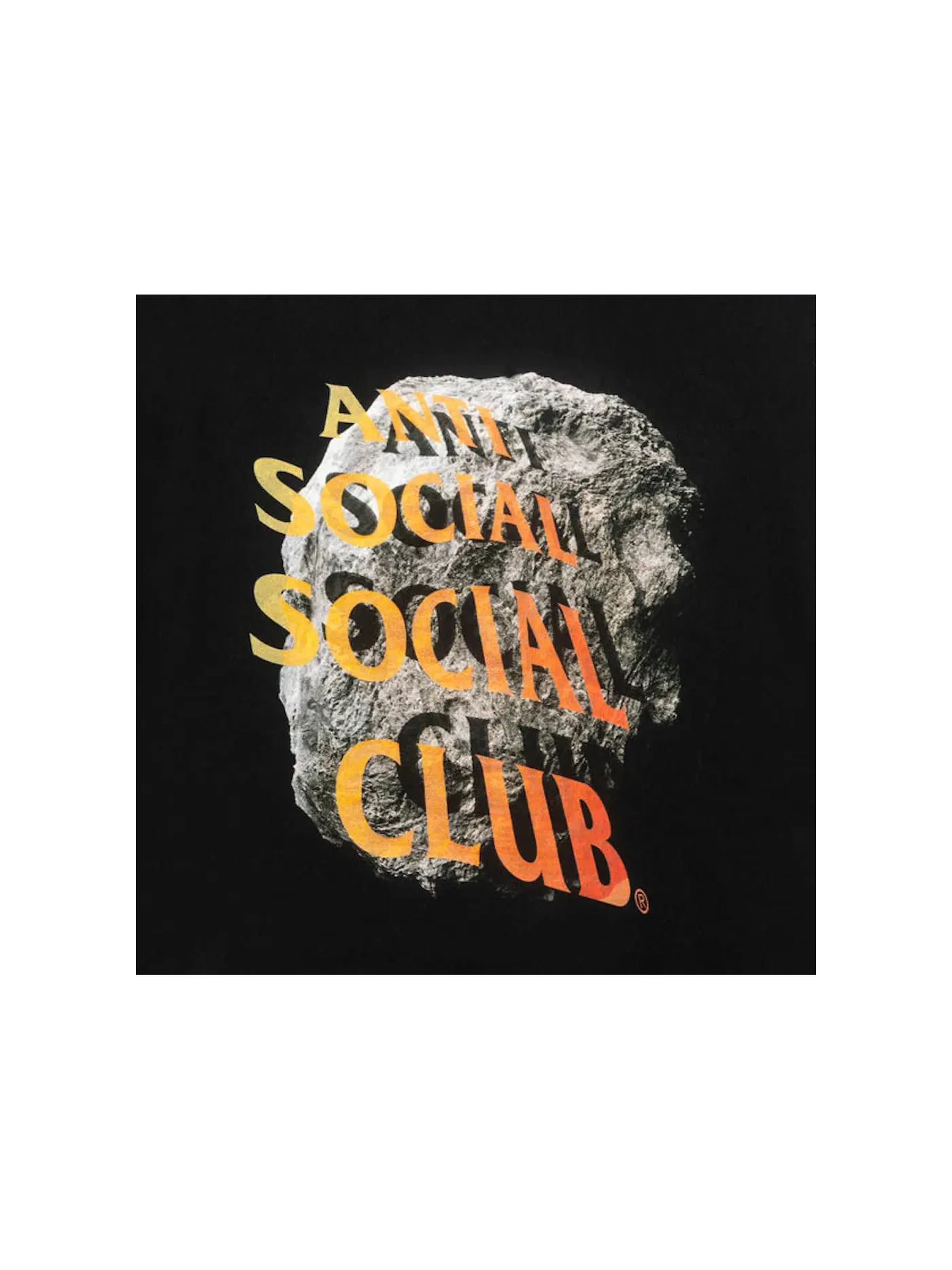 Мужской худи с принтом Edge Of the World Anti Social Social Club — изображение 2 из 2, черный