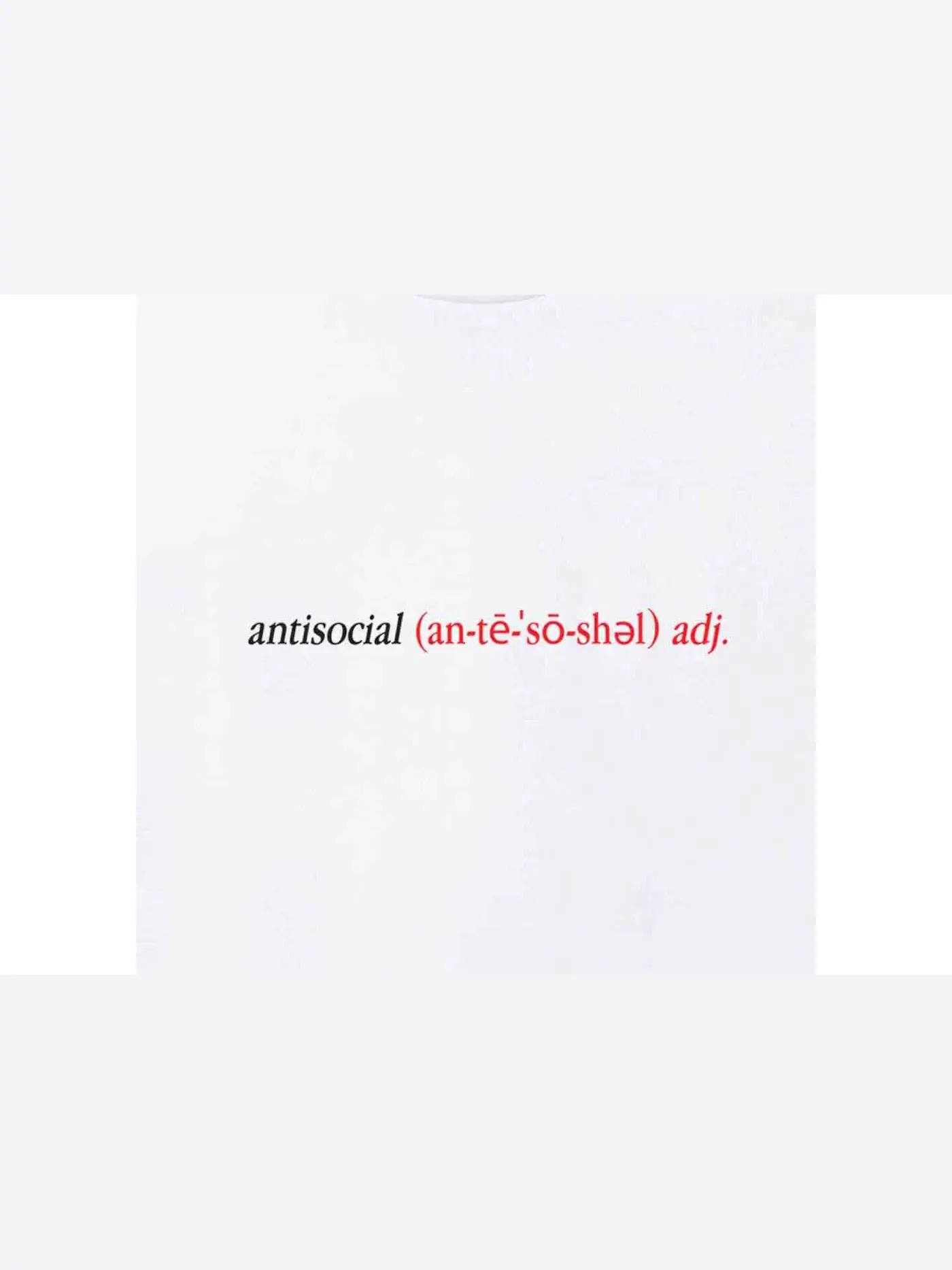 Мужская футболка с принтом Anti Social Social Club Tee — изображение 3 из 3, белый