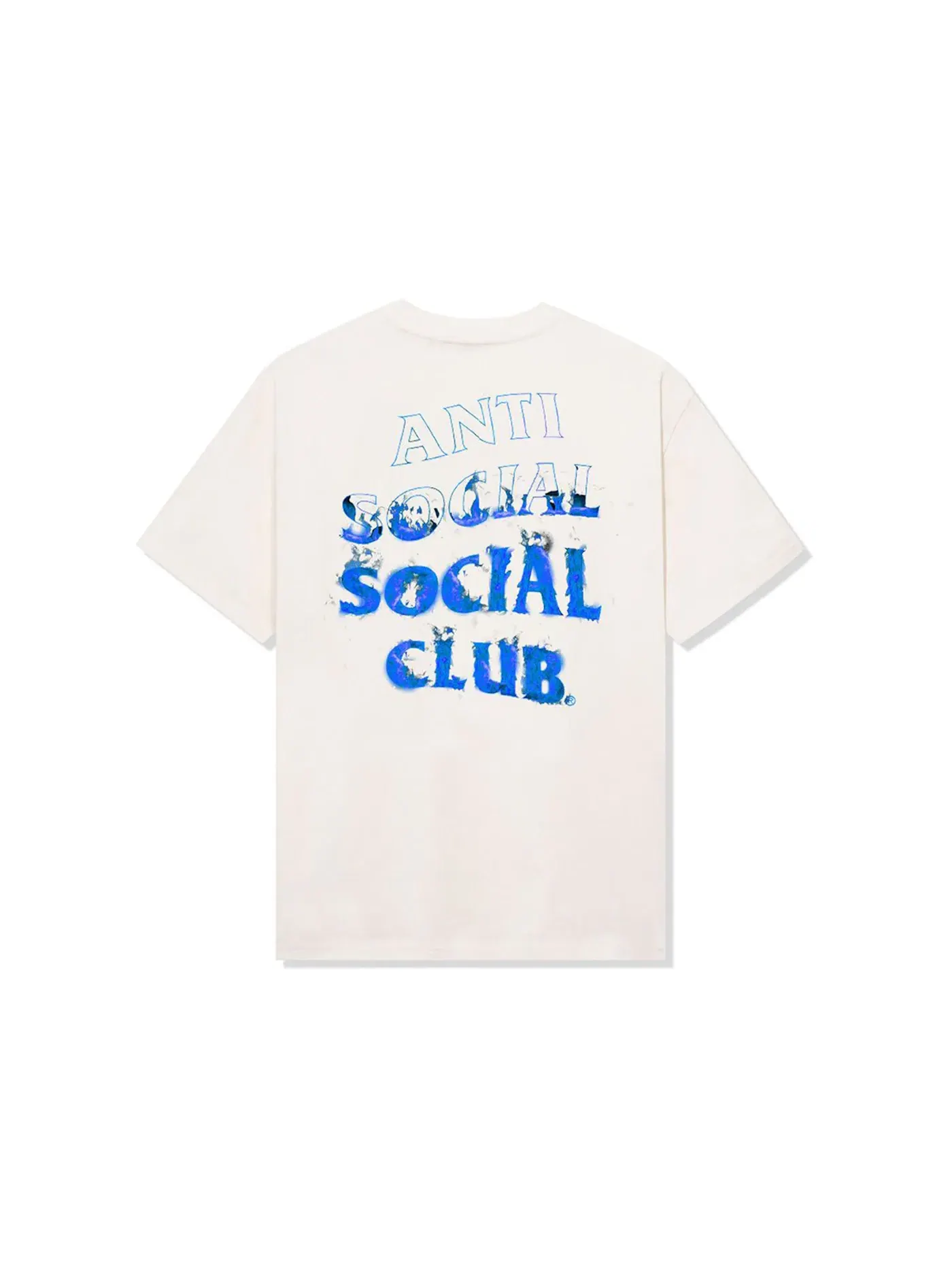 Мужская футболка с принтом Fire Inside 2 Anti Social Social Club — изображение 1 из 2, бежевый