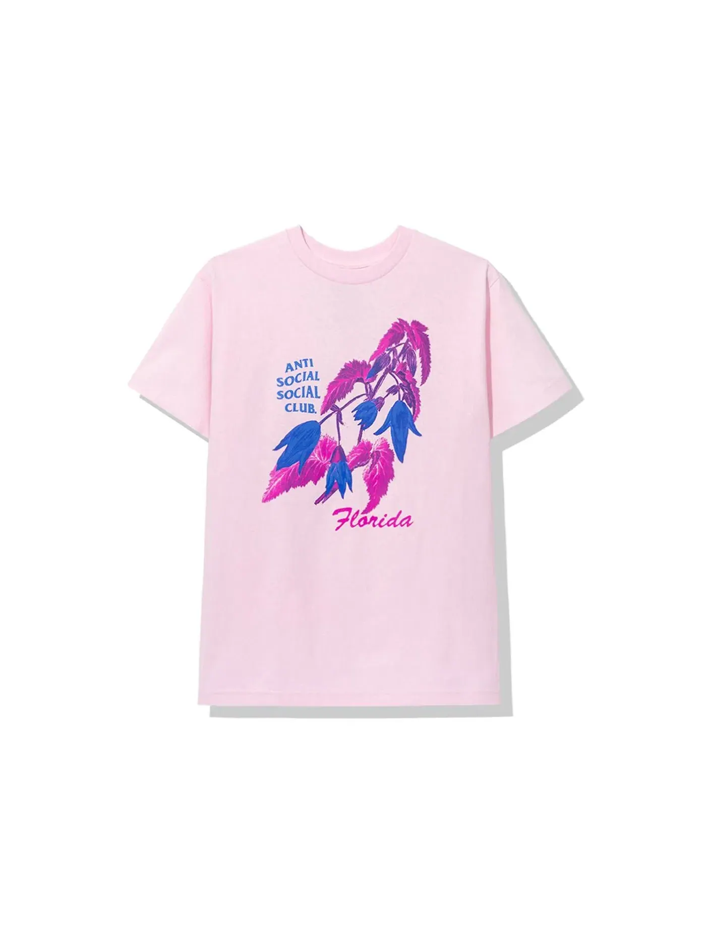 Мужская футболка с принтом Anti Social Social Club Tee — изображение 1 из 2, розовый
