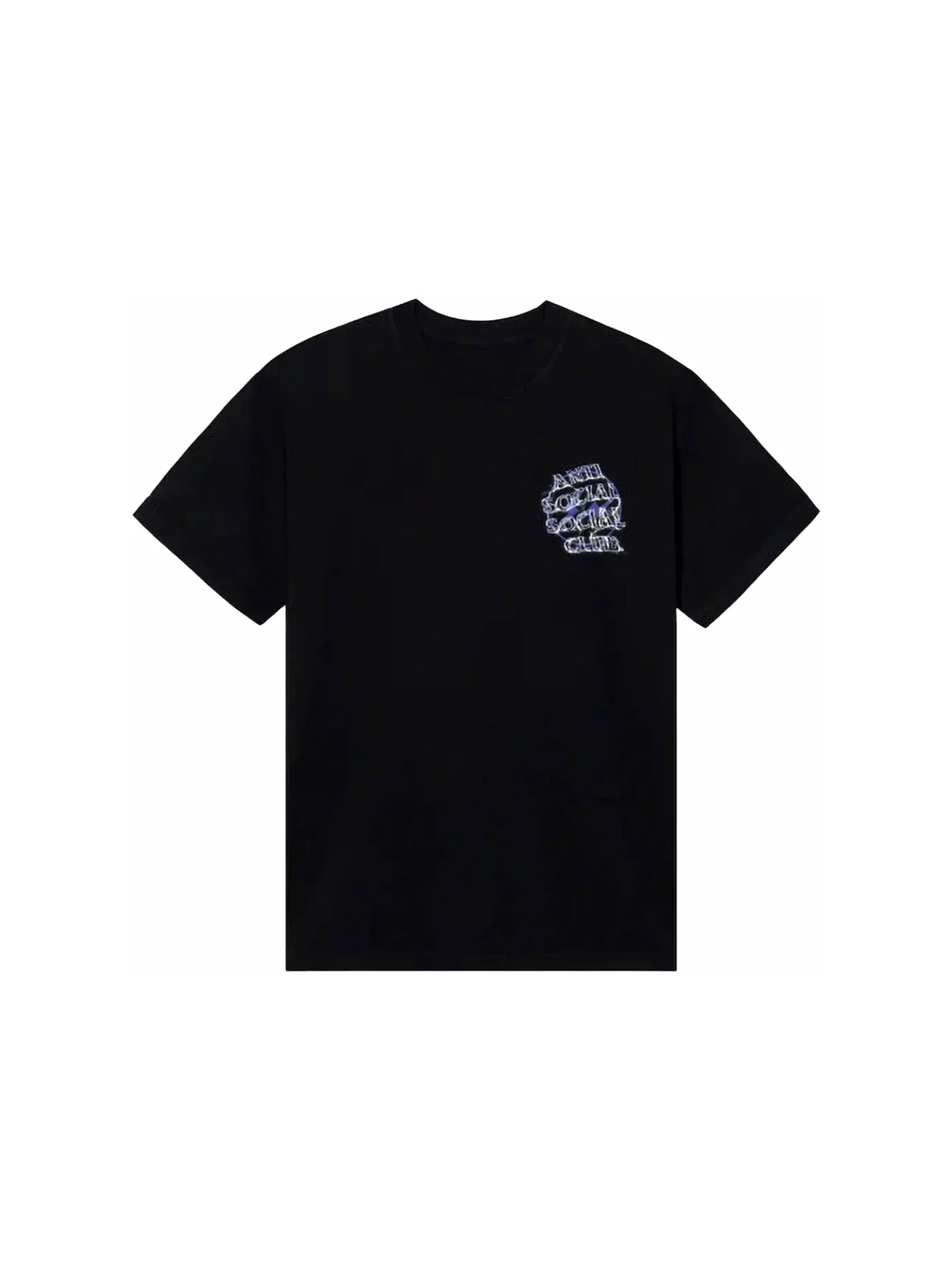 Мужская футболка с принтом Fragment Bolt Tee Anti Social Social Club — изображение 2 из 2, черный/темно-синий