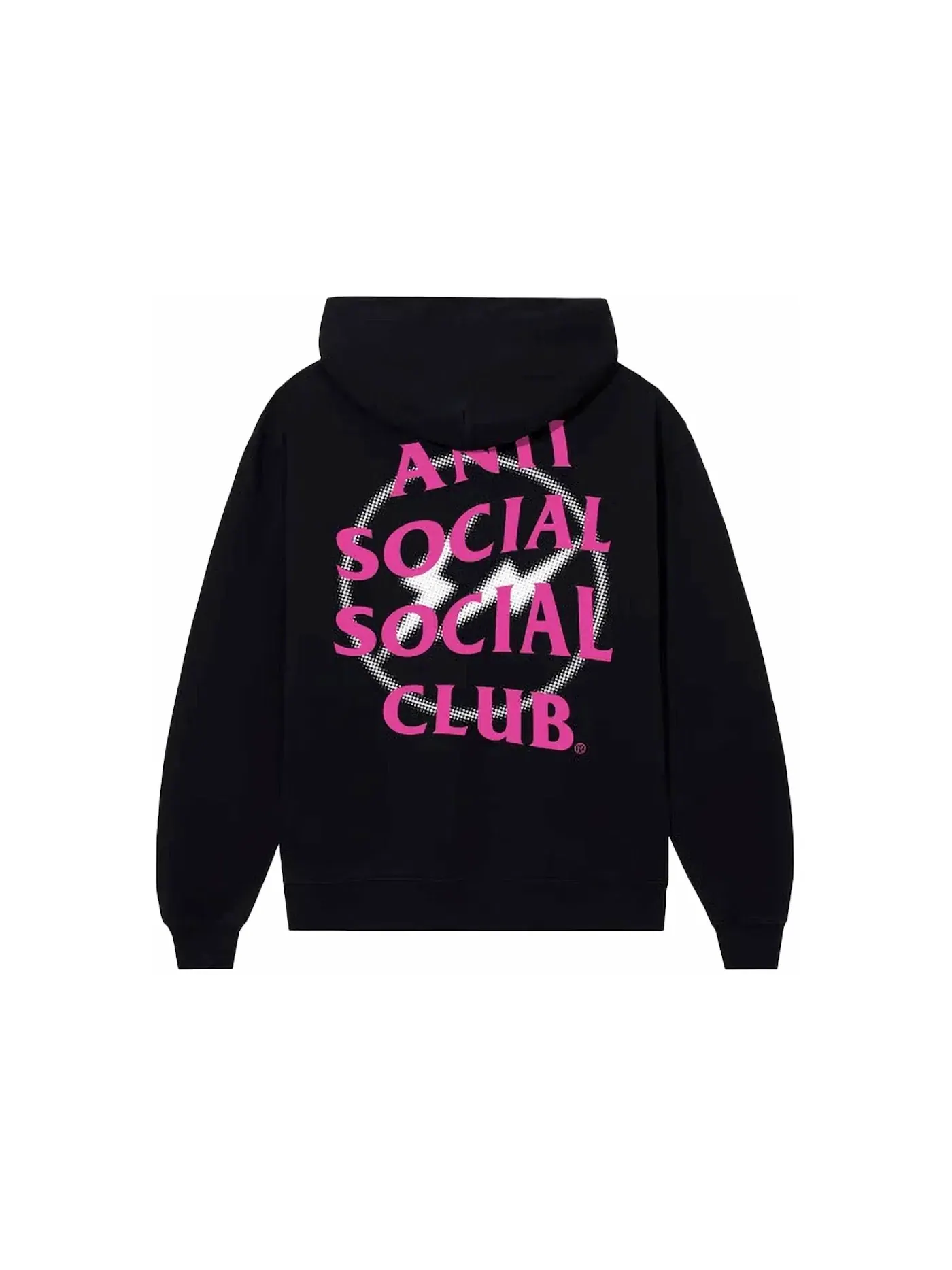 Мужской худи с капюшоном Fragment Half Tone Anti Social Social Club — изображение 1 из 2, черный/розовый
