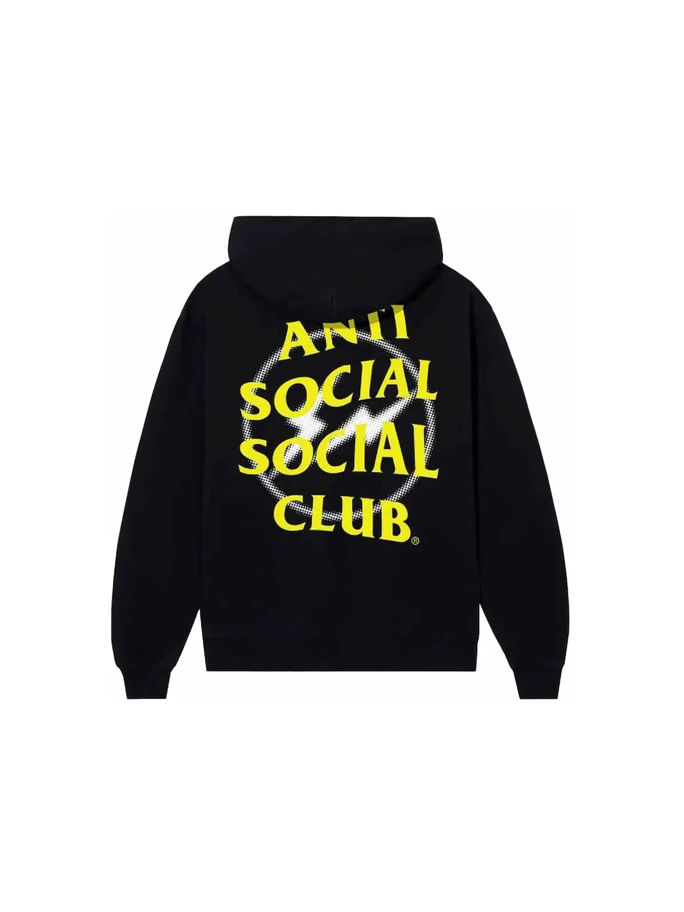 Мужской худи с принтом Fragment Half Tone Anti Social Social Club — изображение 1 из 2, черный/желтый