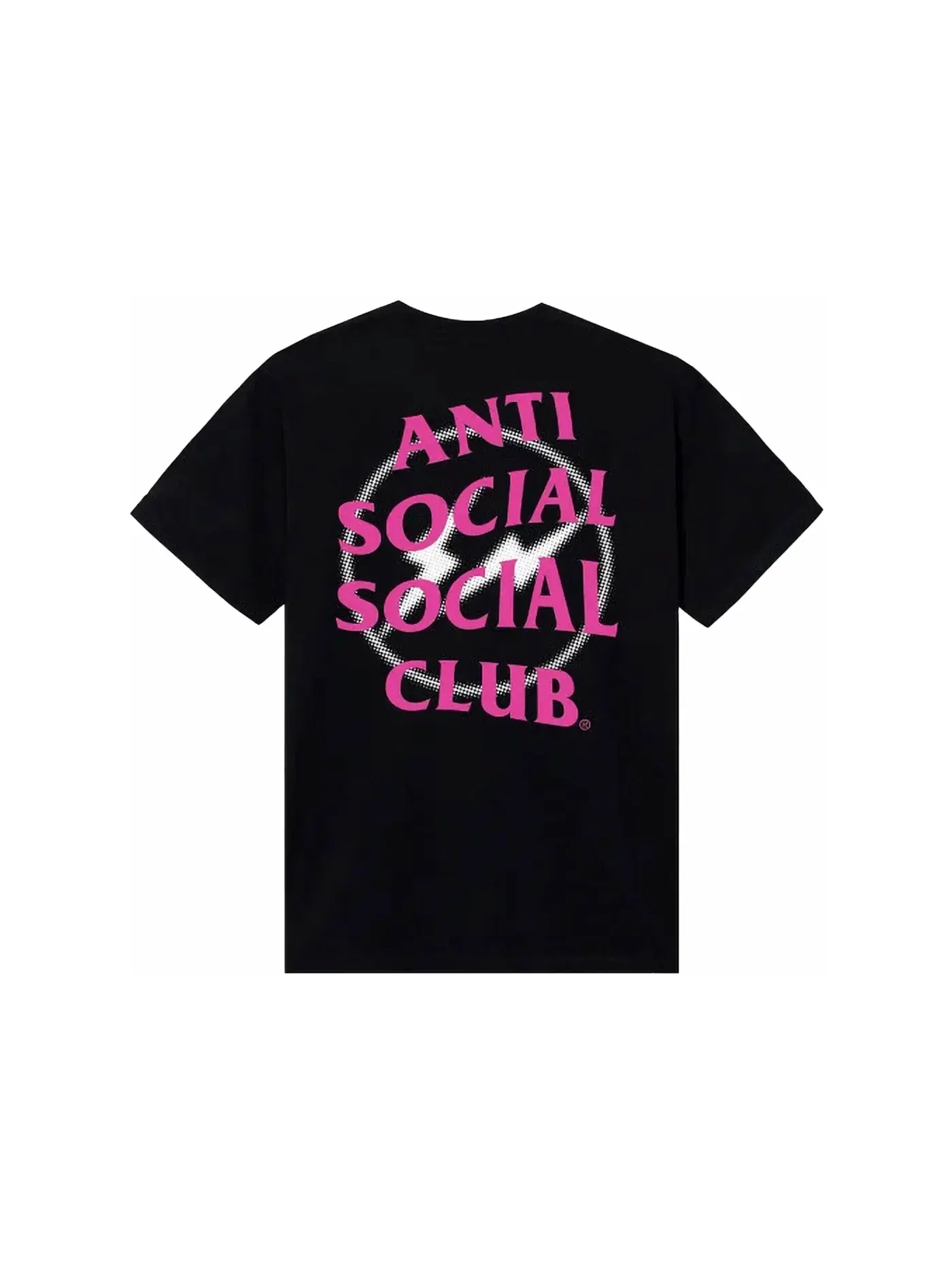 Мужская футболка с принтом Fragment Half Tone Tee Anti Social Social Club — изображение 1 из 2, черный/розовый