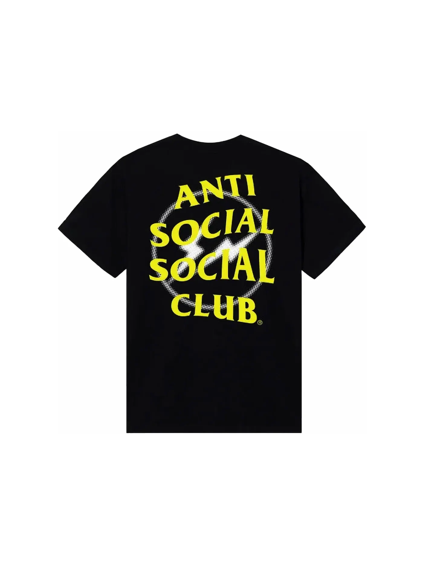 Мужская футболка с принтом Fragment Half Tone Tee Anti Social Social Club — изображение 1 из 2, черный/желтый