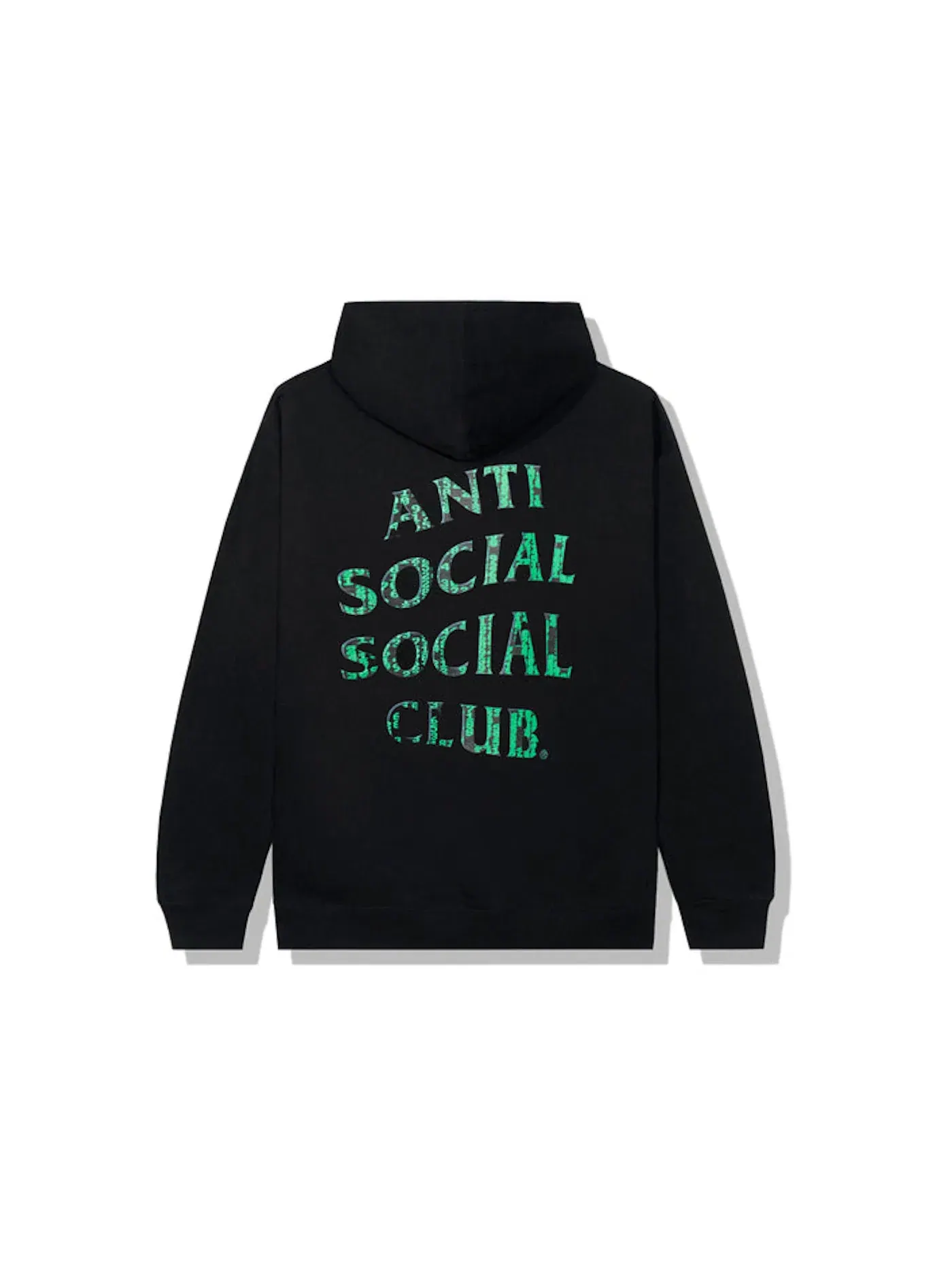 Мужской худи с принтом Glitch Anti Social Social Club — изображение 1 из 2, черный