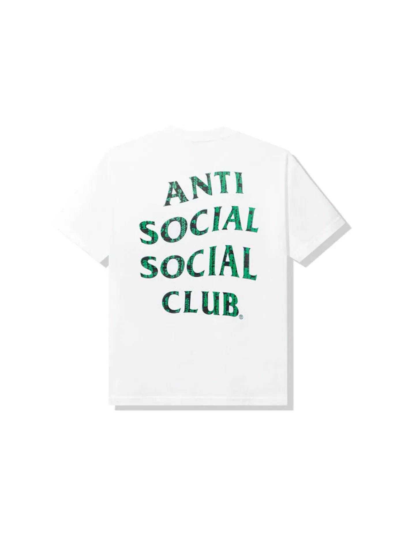 Мужская футболка с принтом Glitch Anti Social Social Club — изображение 1 из 2, белый