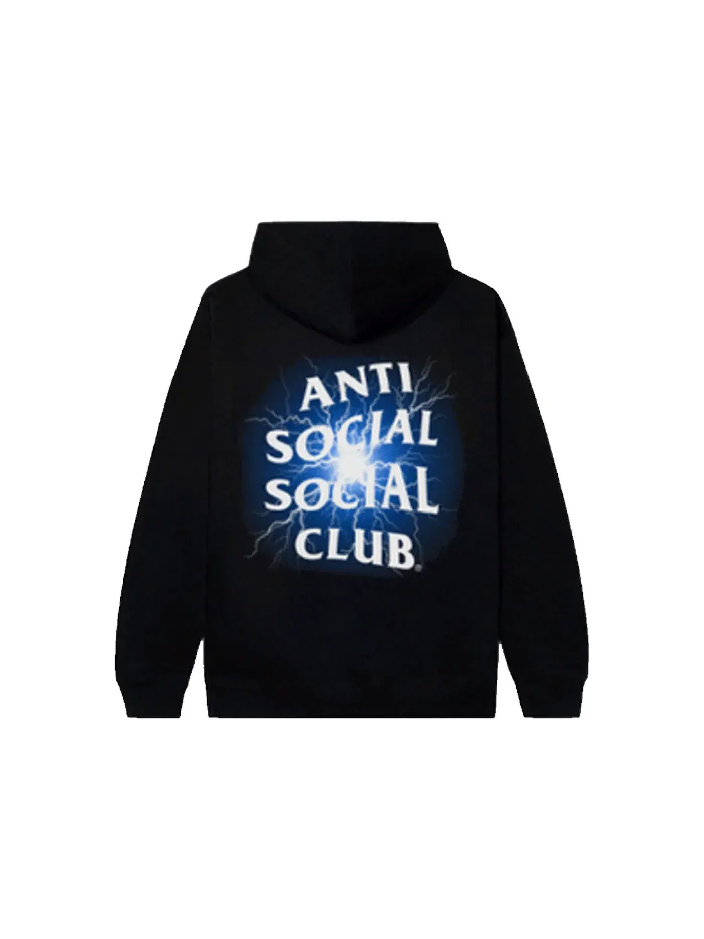 Мужской худи с принтом, светящийся в темноте Anti Social Social Club — изображение 1 из 2, черный/синий