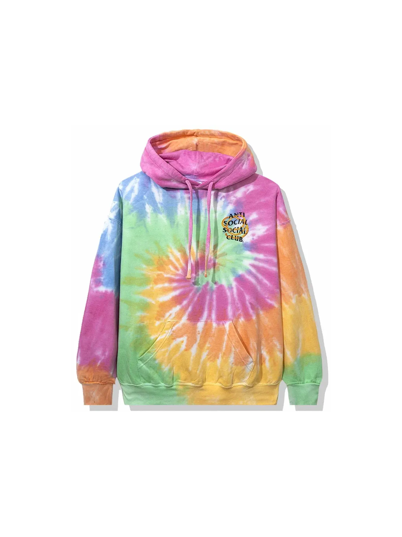 Мужской худи с принтом Good Hoodie Rainbow Tie Dye Anti Social Social Club — изображение 2 из 2, мульти