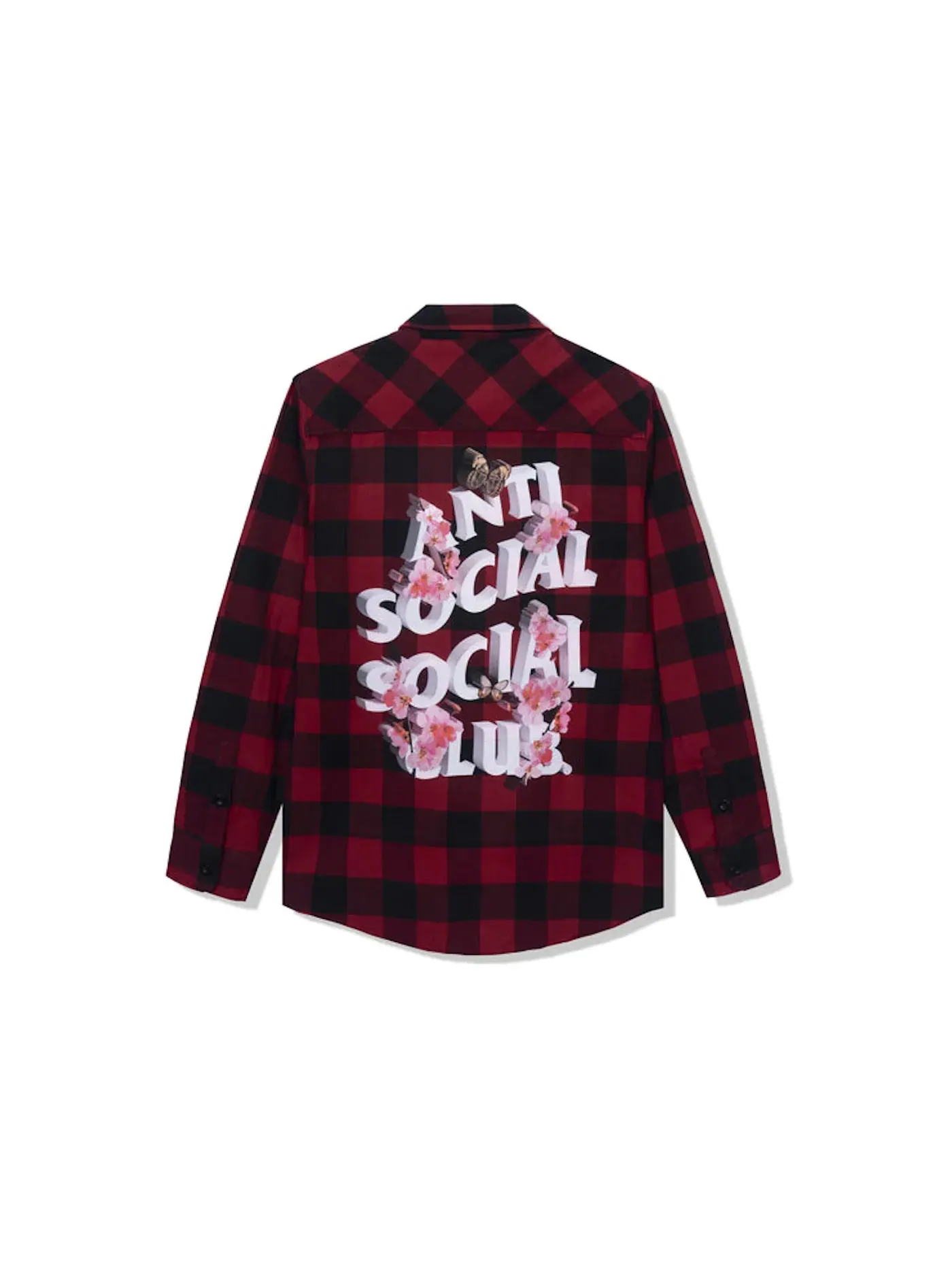 Мужская рубашка фланелевая ASSC Happiest Place On Earth Flannel Anti Social Social Club — изображение 1 из 2, красный