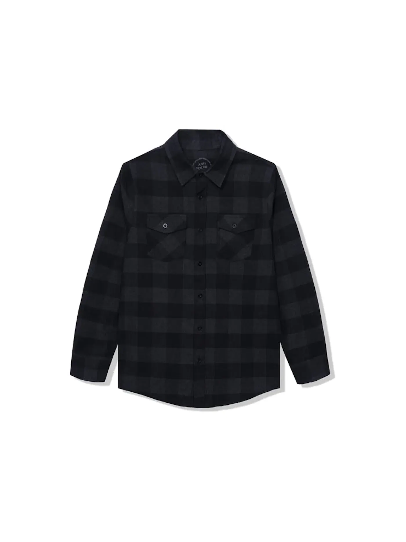 Мужская рубашка из фланели Flannel Anti Social Social Club — изображение 2 из 2, черный