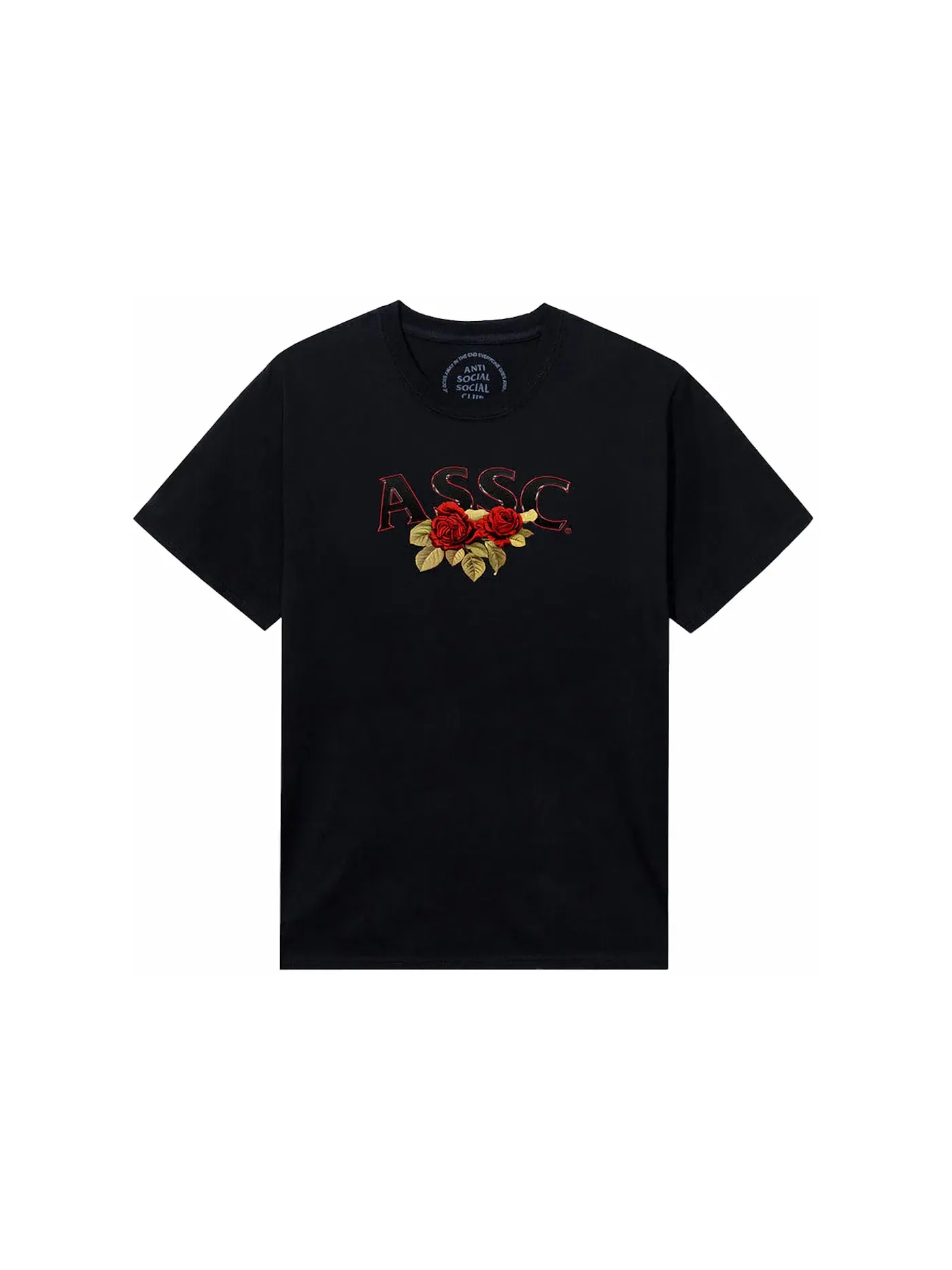Мужская футболка с принтом Hierarchy Tee Anti Social Social Club — изображение 2 из 2, черный