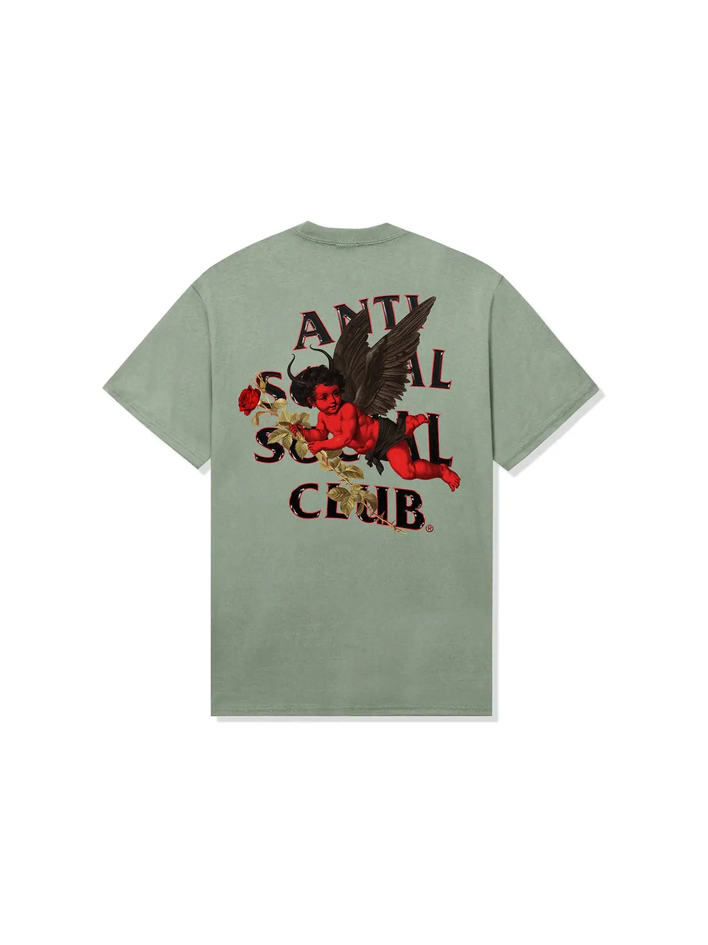 Мужская футболка с принтом Hierarchy Tee Anti Social Social Club — изображение 1 из 2, зеленый