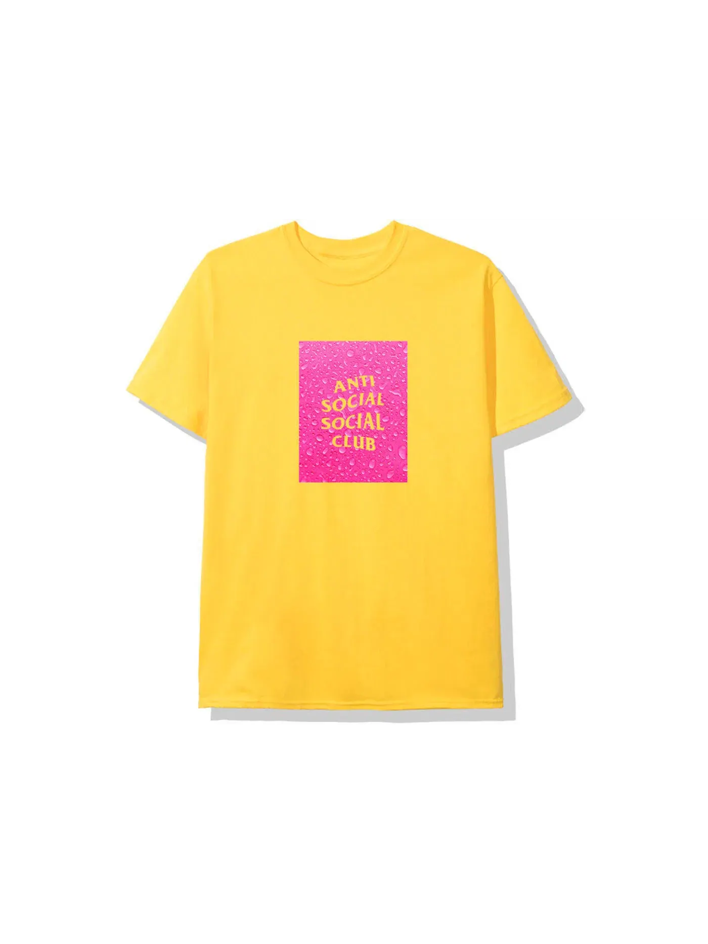 Мужская футболка с принтом Anti Social Social Club T-shirt — изображение 2 из 2, желтый