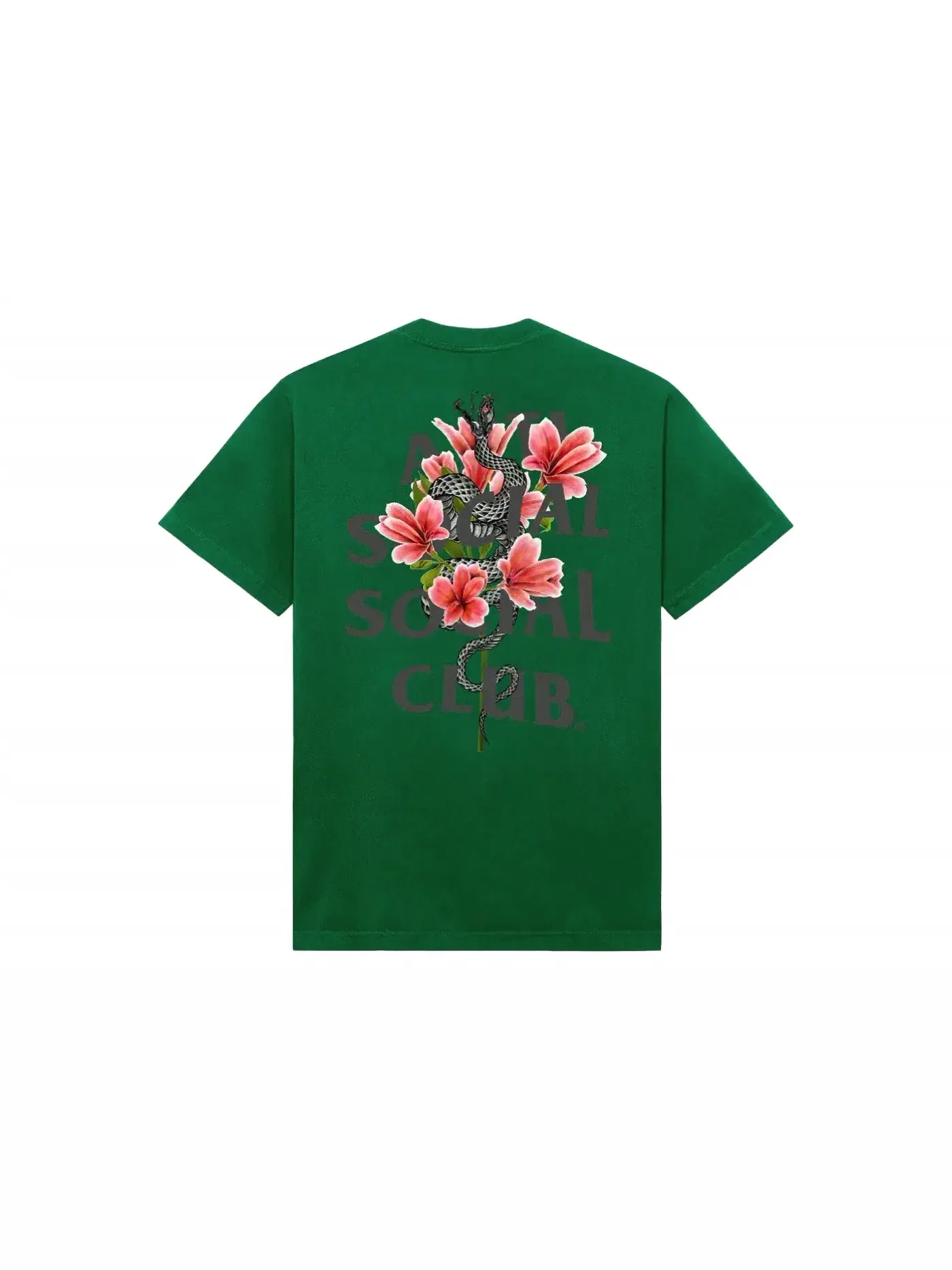 Мужская футболка с принтом Anti Social Social Club Tee — изображение 1 из 3, зеленый