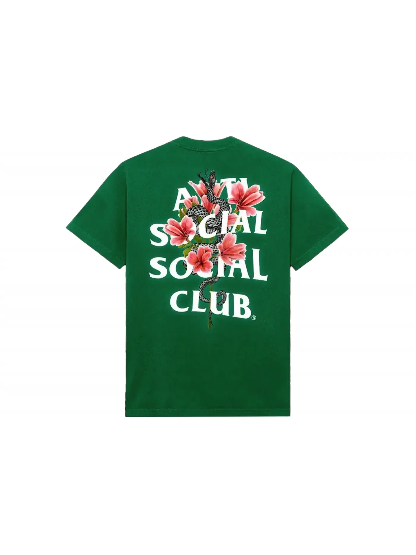 Мужская футболка с принтом Anti Social Social Club Tee — изображение 2 из 3, зеленый