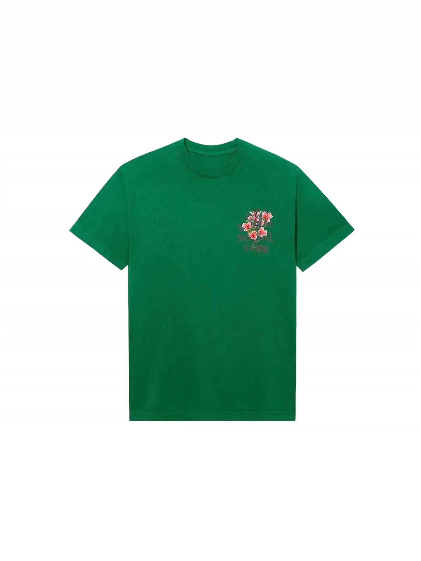 Мужская футболка с принтом Anti Social Social Club Tee — изображение 3 из 3, зеленый