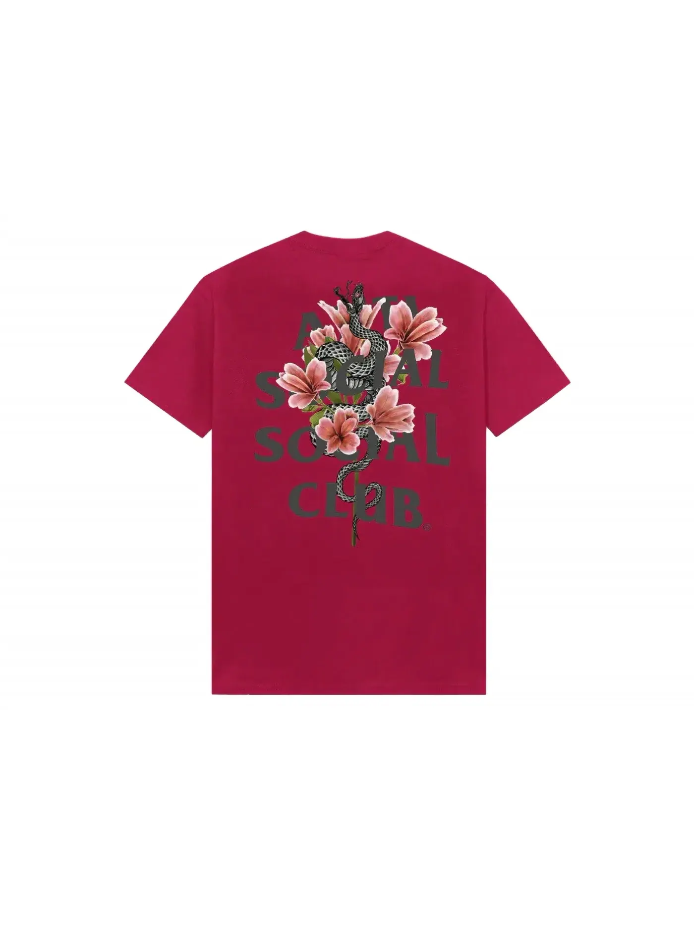 Мужская футболка с принтом Anti Social Social Club Tee — изображение 1 из 3, розовый