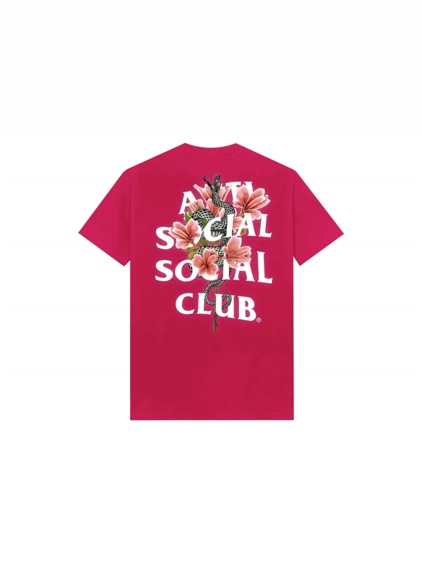 Мужская футболка с принтом Anti Social Social Club Tee — изображение 2 из 3, розовый