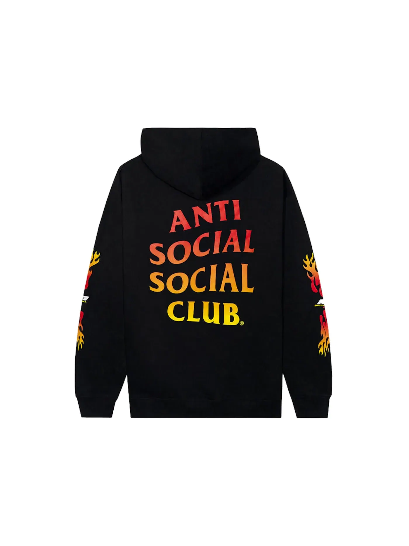 Мужская худи с принтом Anti Social Social Club Hoodie — изображение 2 из 2, черный