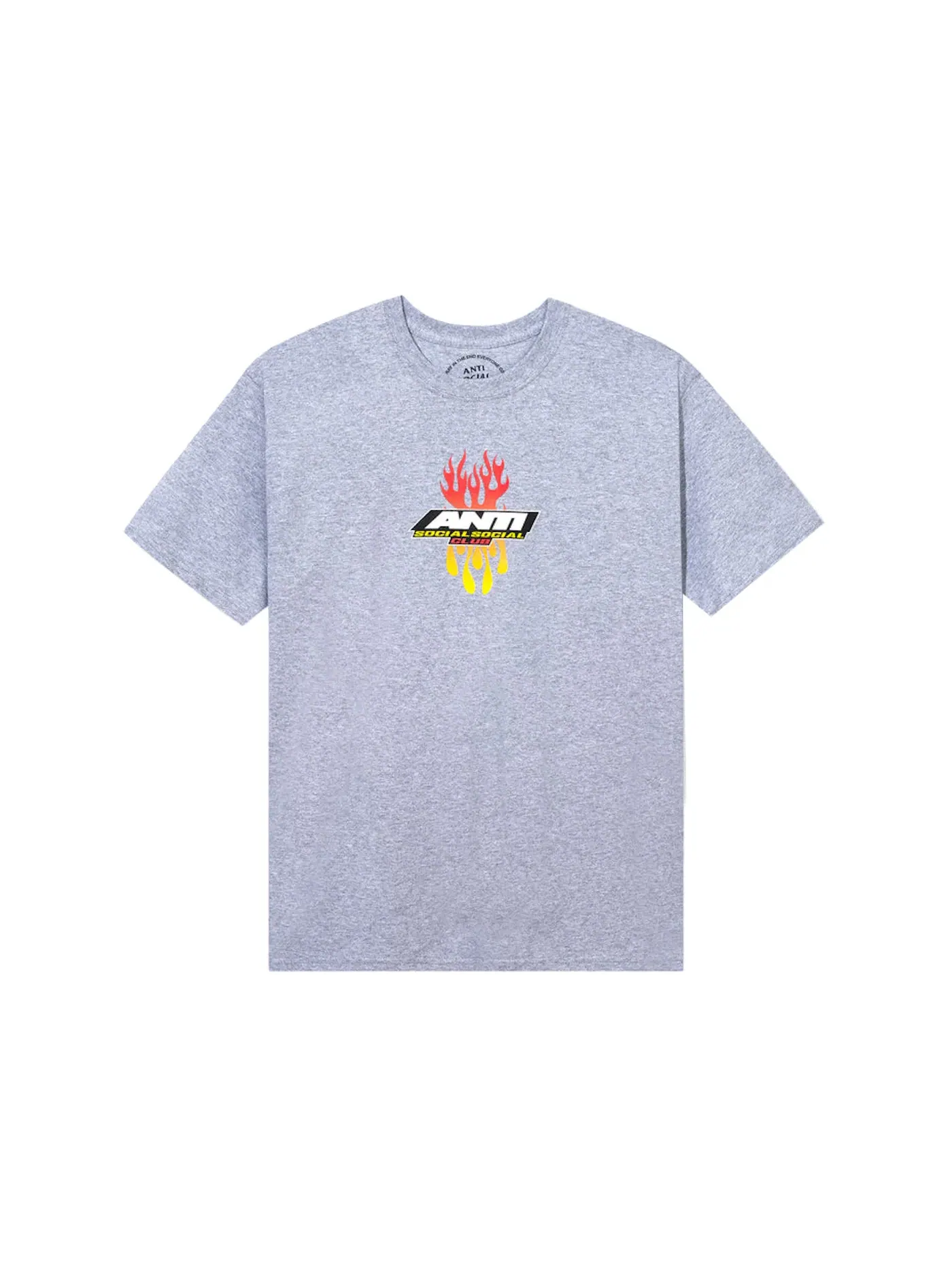 Мужская футболка с принтом Anti Social Social Club Tee — изображение 1 из 2, серый