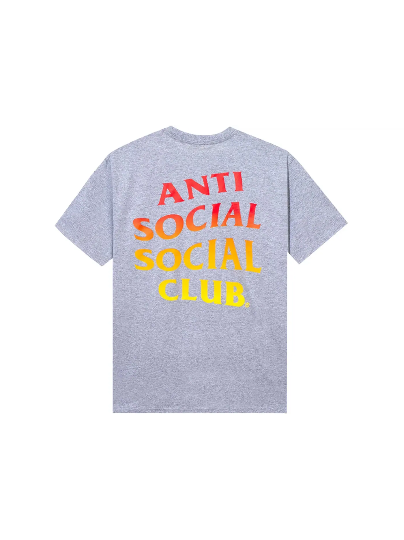 Мужская футболка с принтом Anti Social Social Club Tee — изображение 2 из 2, серый