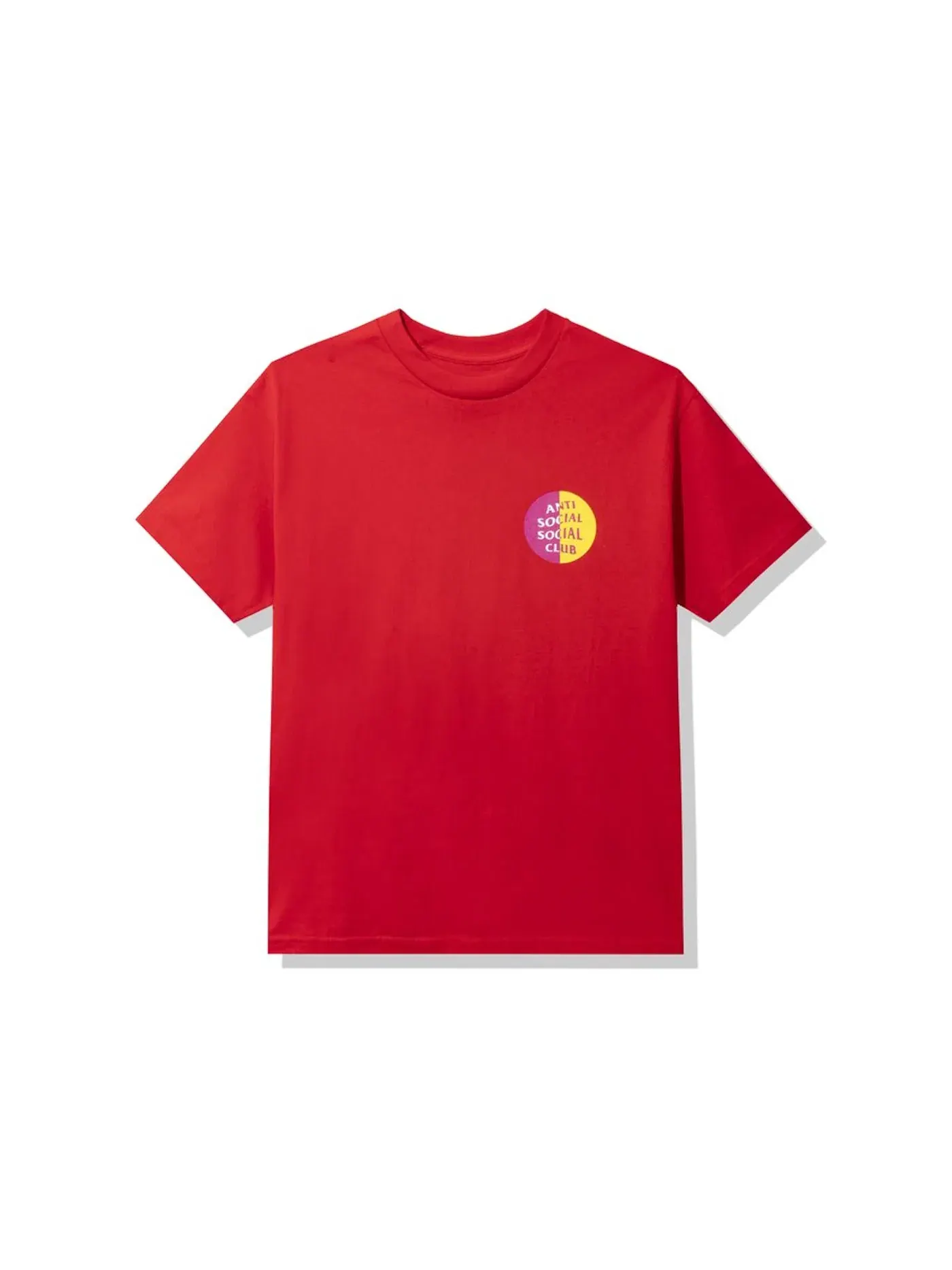 Мужская футболка с принтом Anti Social Social Club Tee — изображение 2 из 2, красный