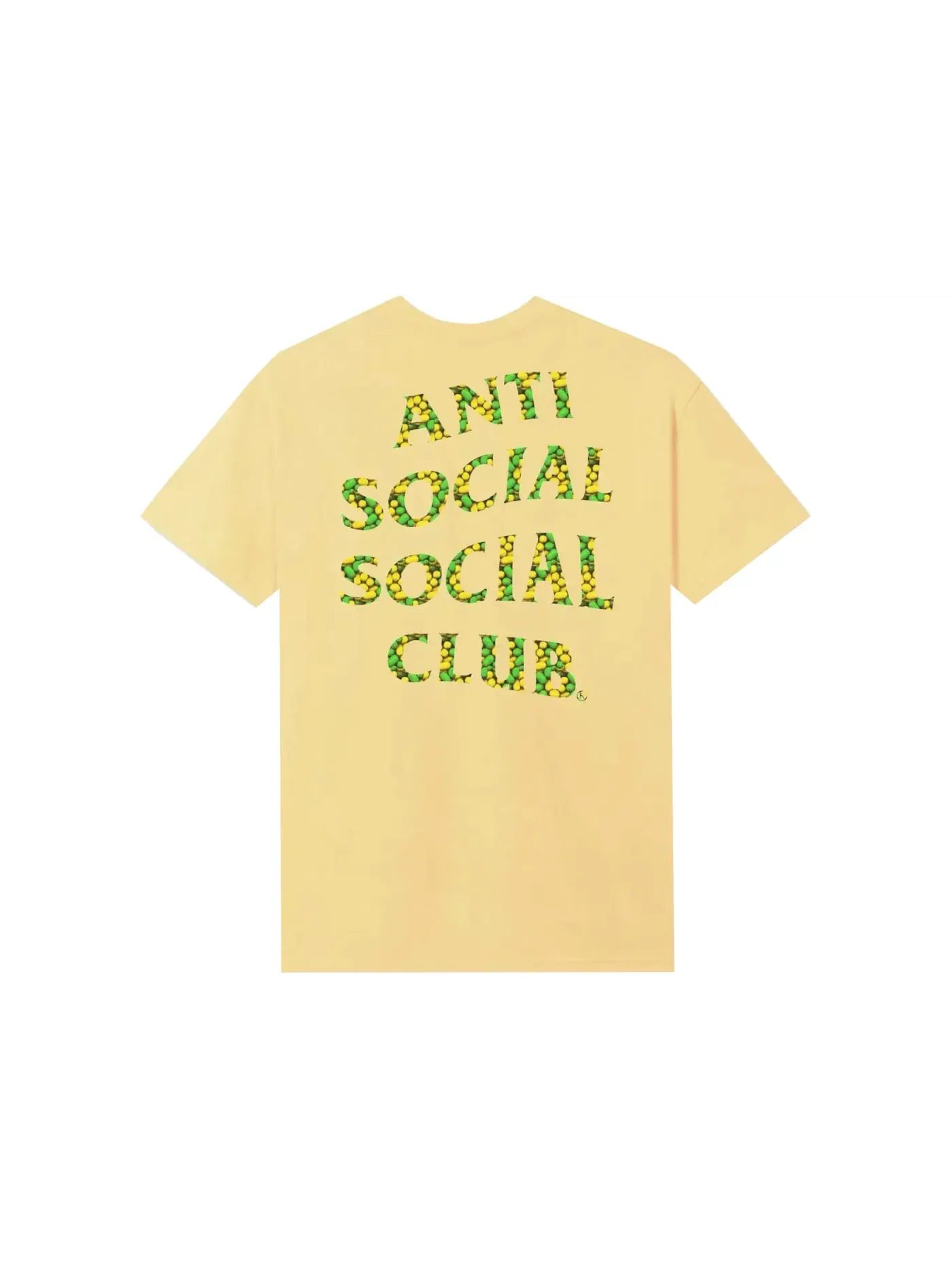 Мужская футболка с принтом It Never Fails Tee Anti Social Social Club — изображение 1 из 2, желтый