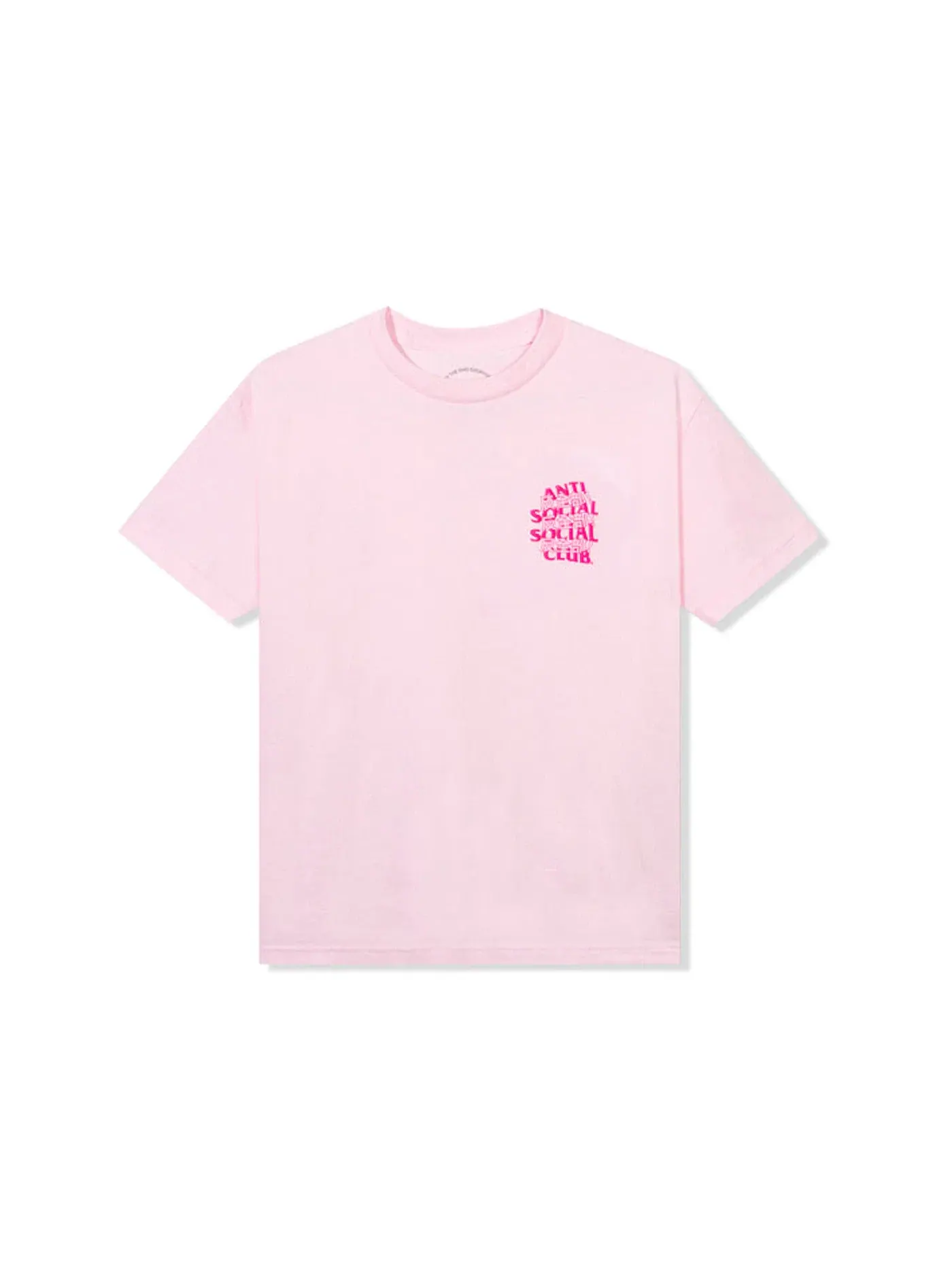 Мужская футболка с принтом Anti Social Social Club Tee — изображение 2 из 2, розовый
